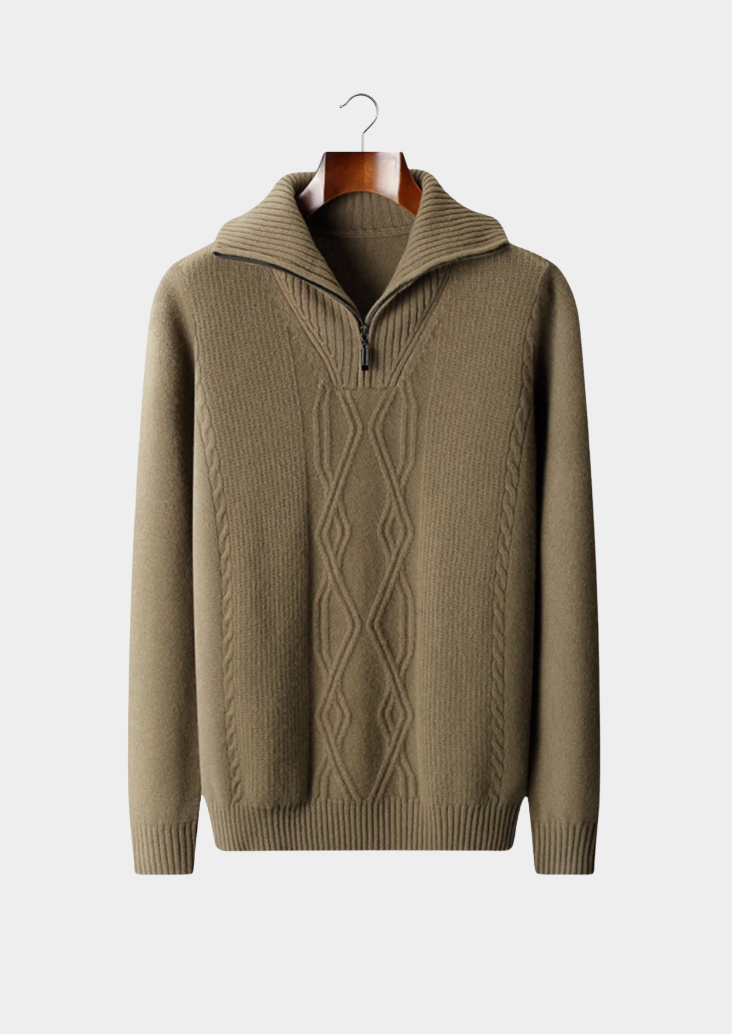 PURE EXTRA-FINE MERINO WOOL HALF ZIP SWEATER CLOUDWOOL®