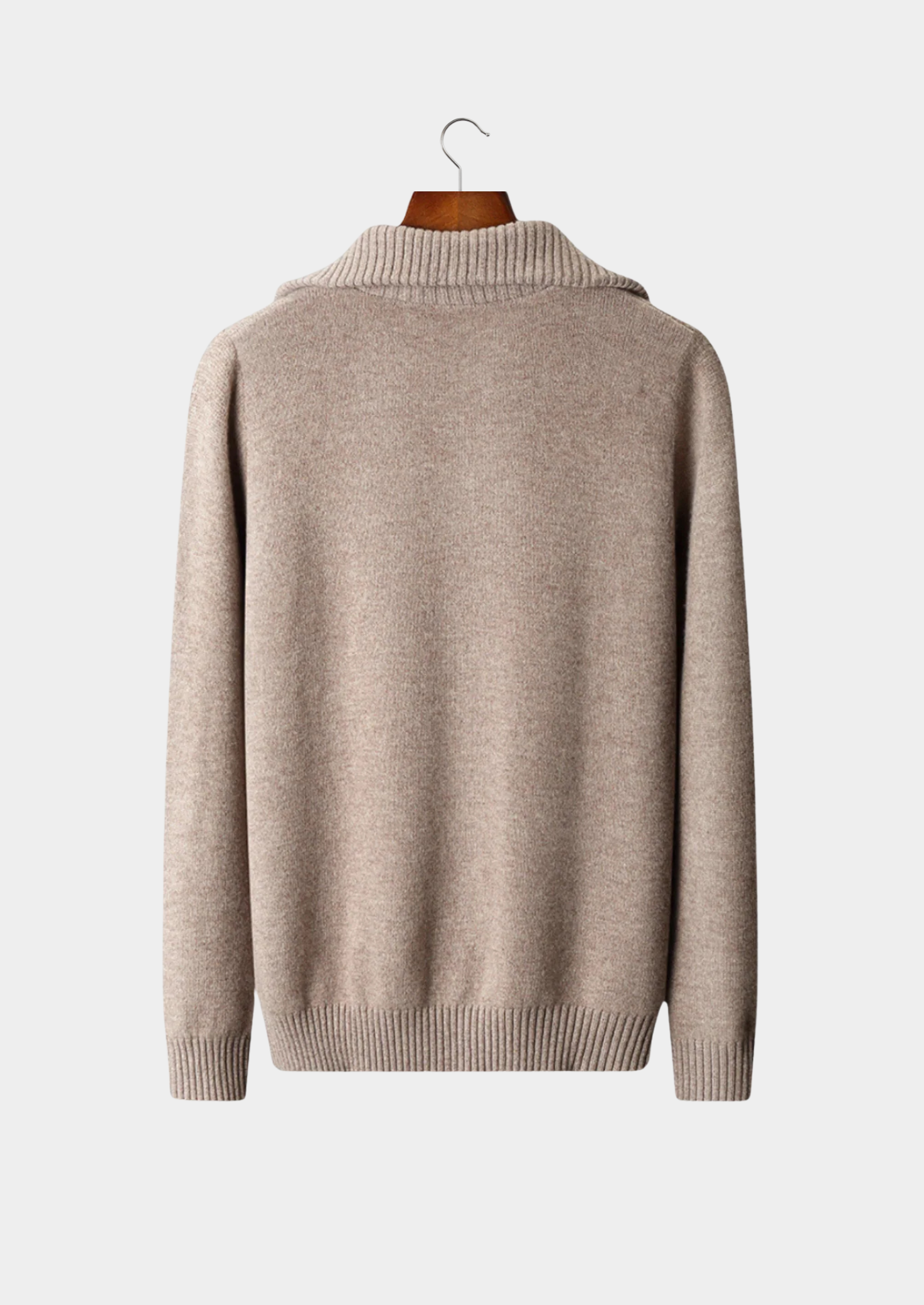 PURE EXTRA-FINE MERINO WOOL HALF ZIP SWEATER CLOUDWOOL®