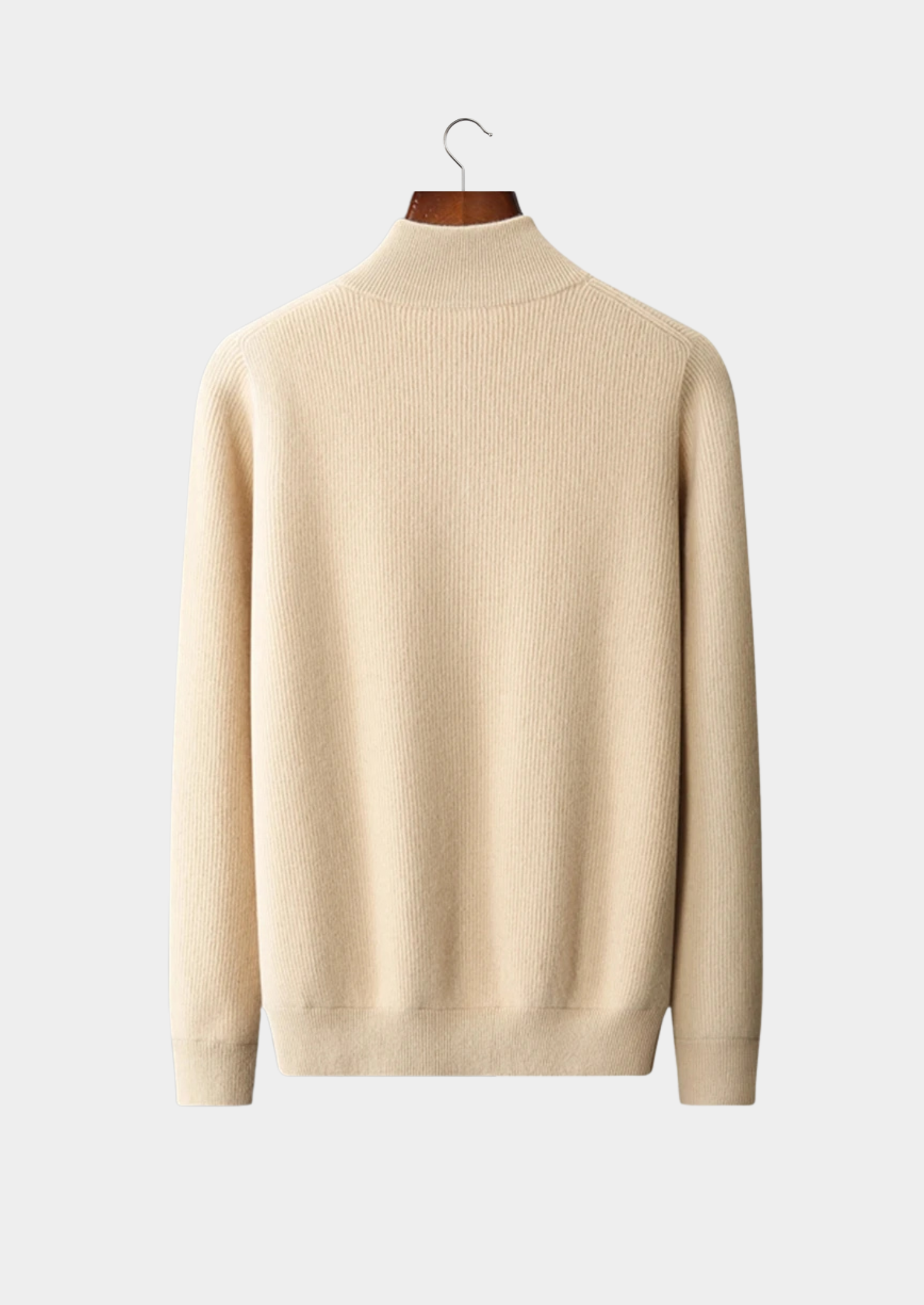 PURE EXTRA-FINE MERINO WOOL RIBBED ZIP CARDIGAN CLOUDWOOL®