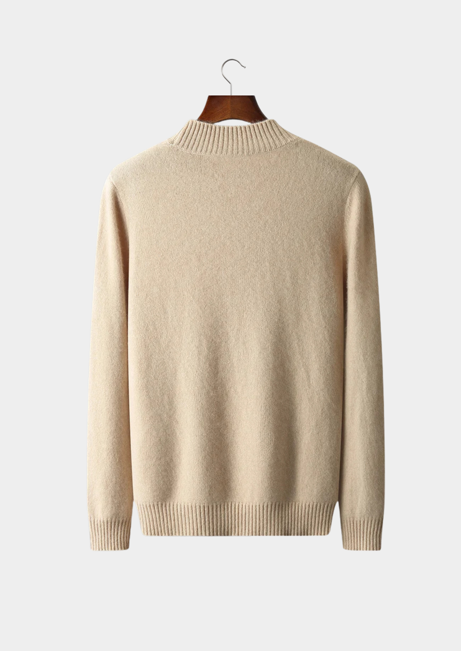PURE EXTRA-FINE MERINO WOOL JACQUARD MOCKNECK CLOUDWOOL®