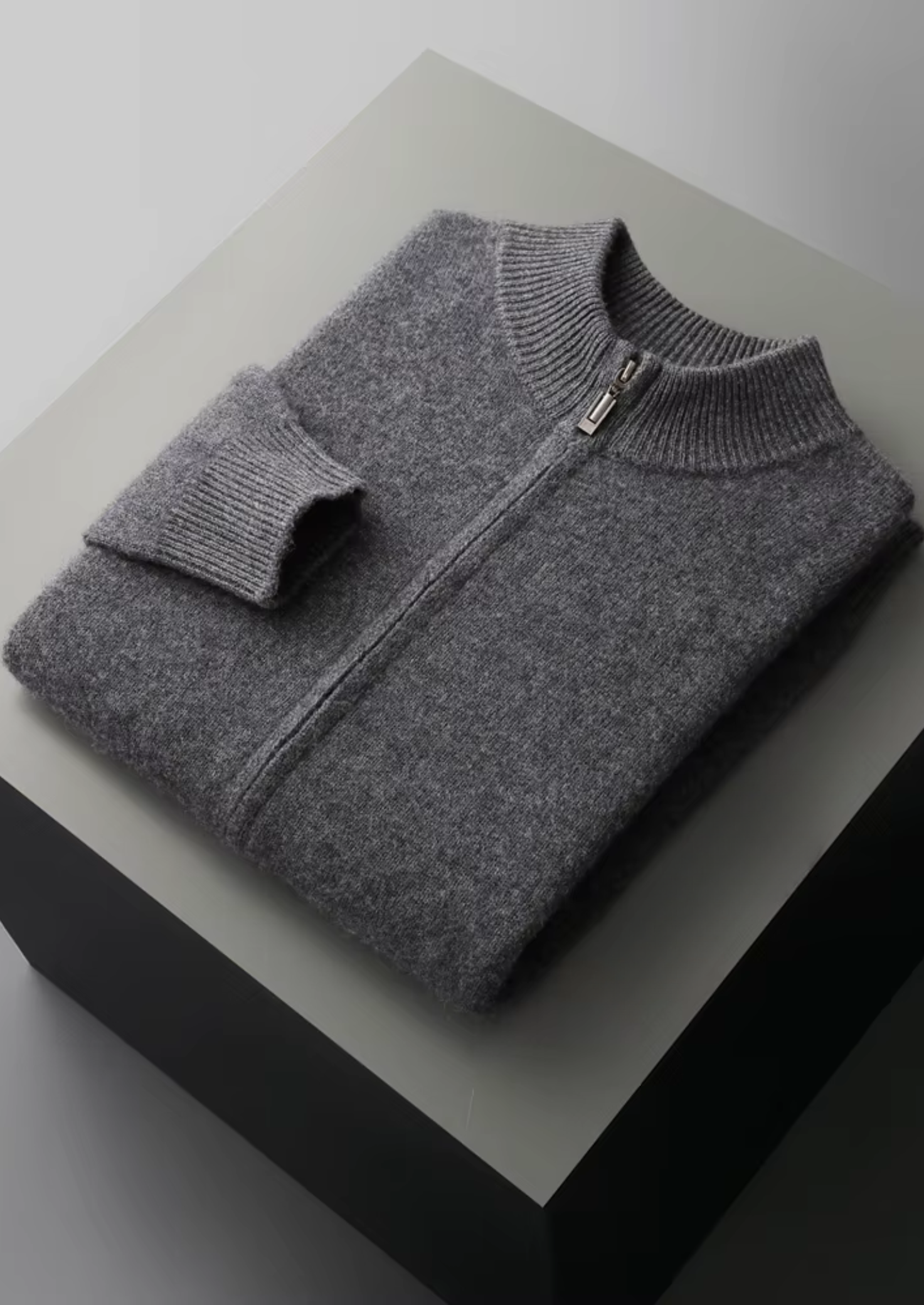 PURE EXTRA-FINE MERINO WOOL ZIPPER CARDIGAN CLOUDWOOL®