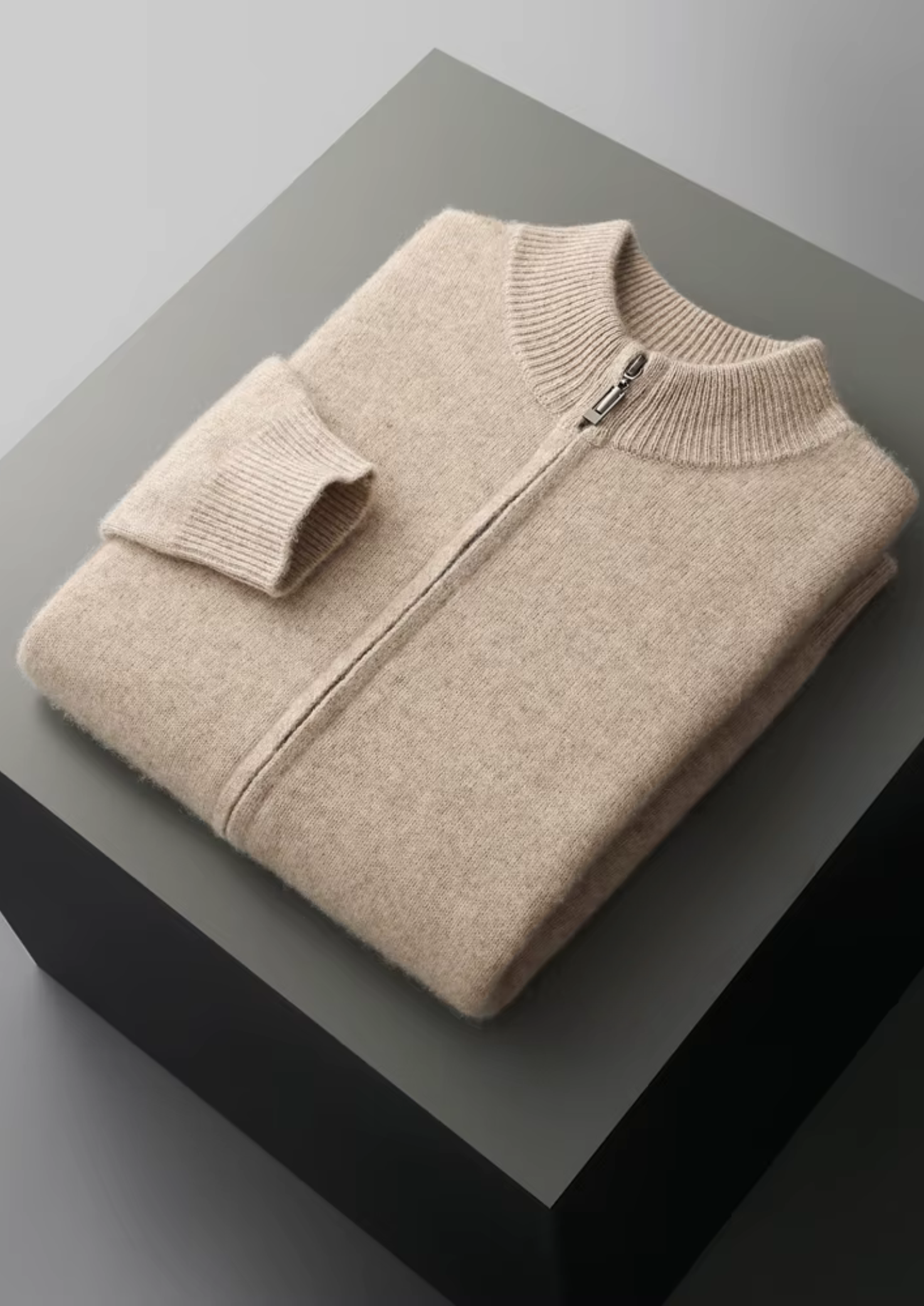 PURE EXTRA-FINE MERINO WOOL ZIPPER CARDIGAN CLOUDWOOL®