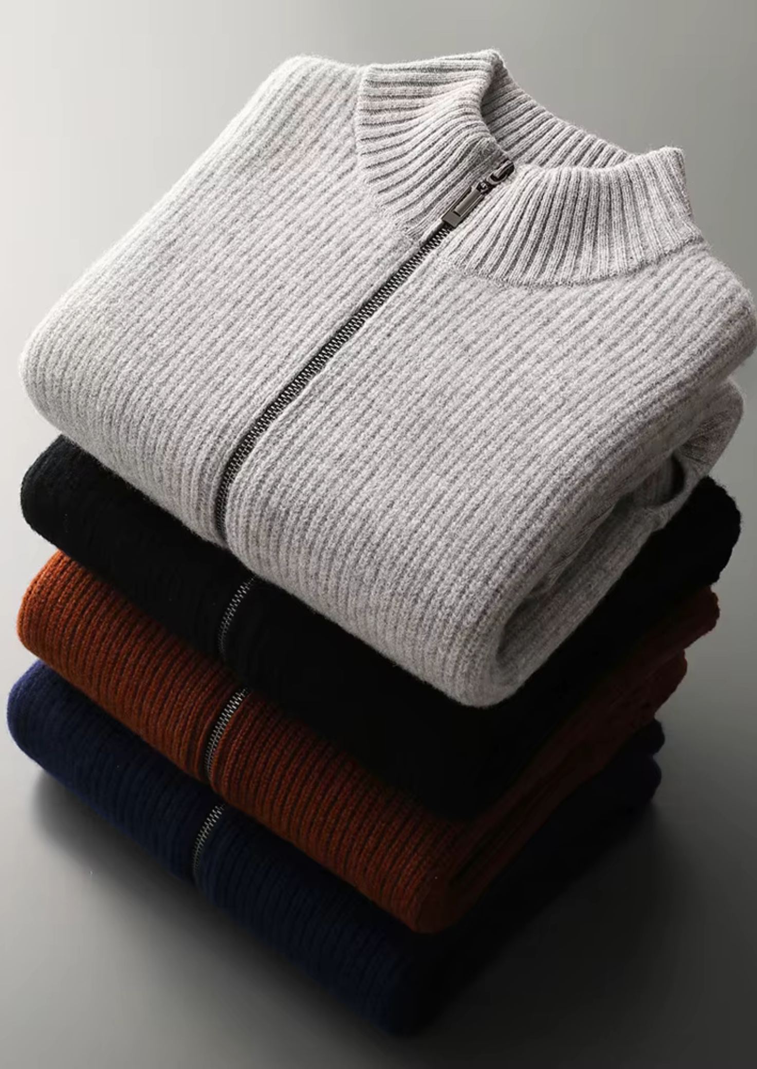 PURE EXTRA-FINE MERINO WOOL RIBBED CARDIGAN CLOUDWOOL®