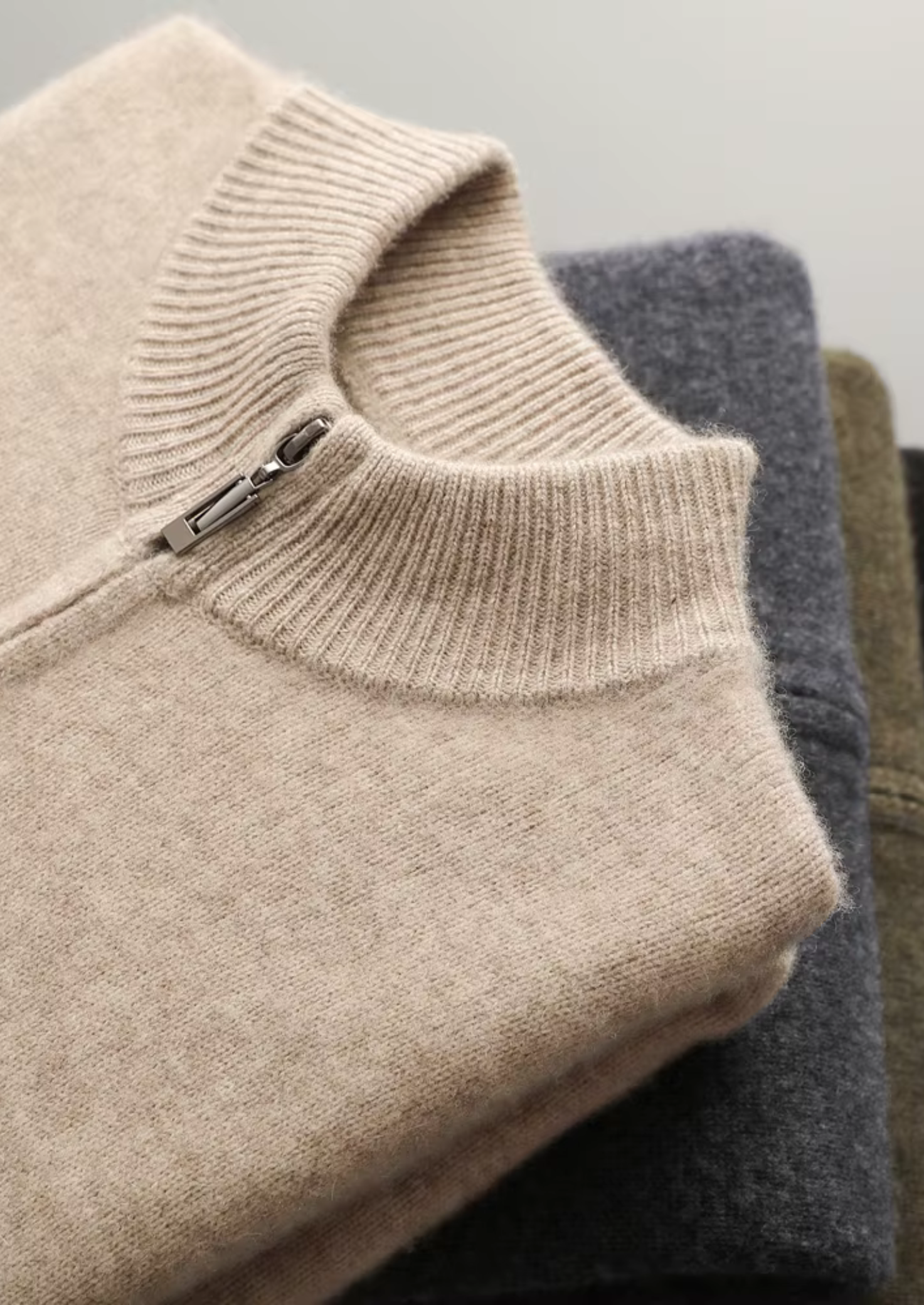 PURE EXTRA-FINE MERINO WOOL ZIPPER CARDIGAN CLOUDWOOL®