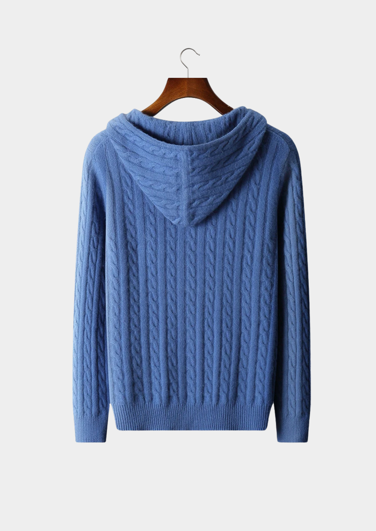 PREMIUM CASHMERE CABLE KNIT ZIPPER HOODIE EXCLUSIVE RELEASE