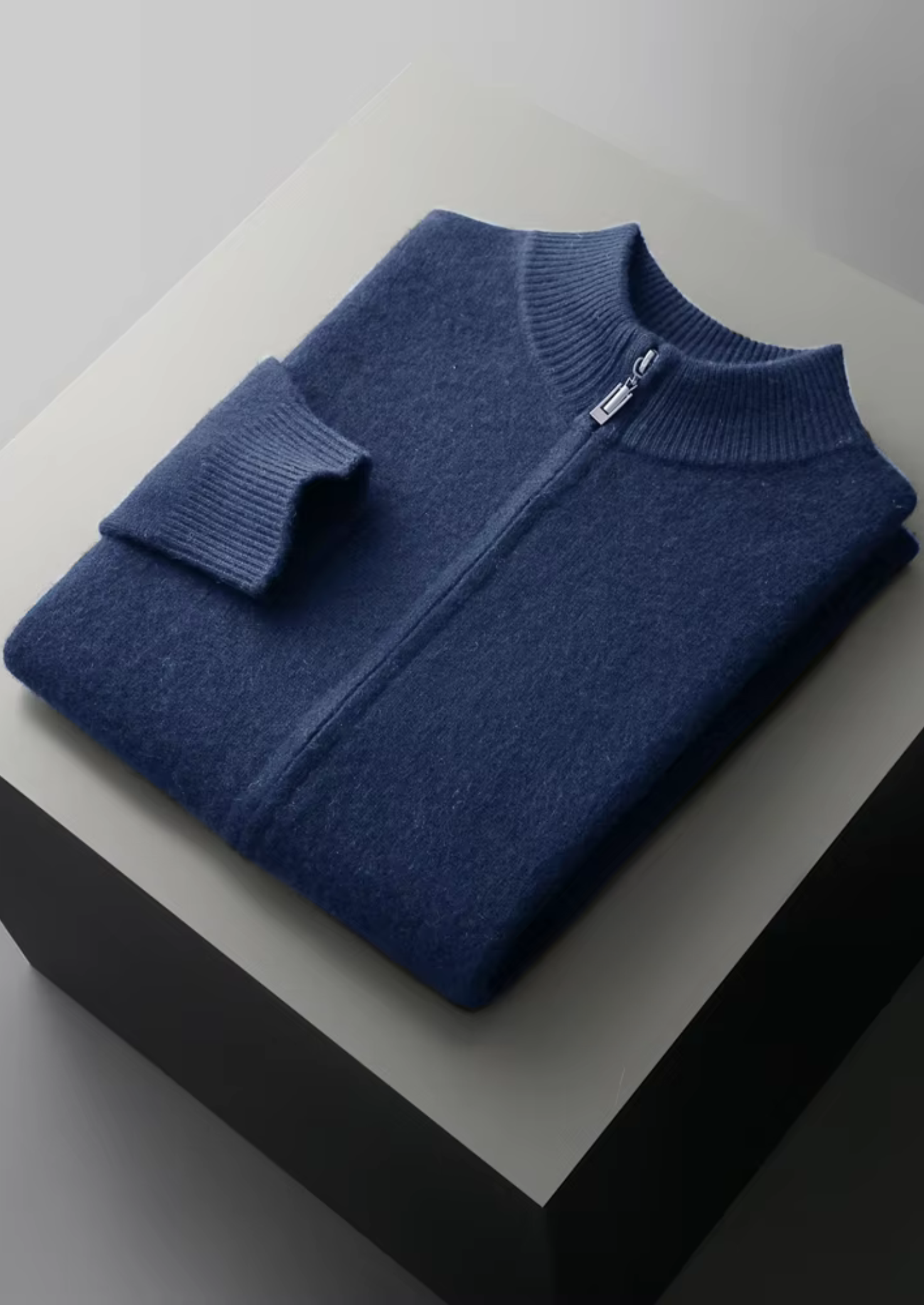 PURE EXTRA-FINE MERINO WOOL ZIPPER CARDIGAN CLOUDWOOL®