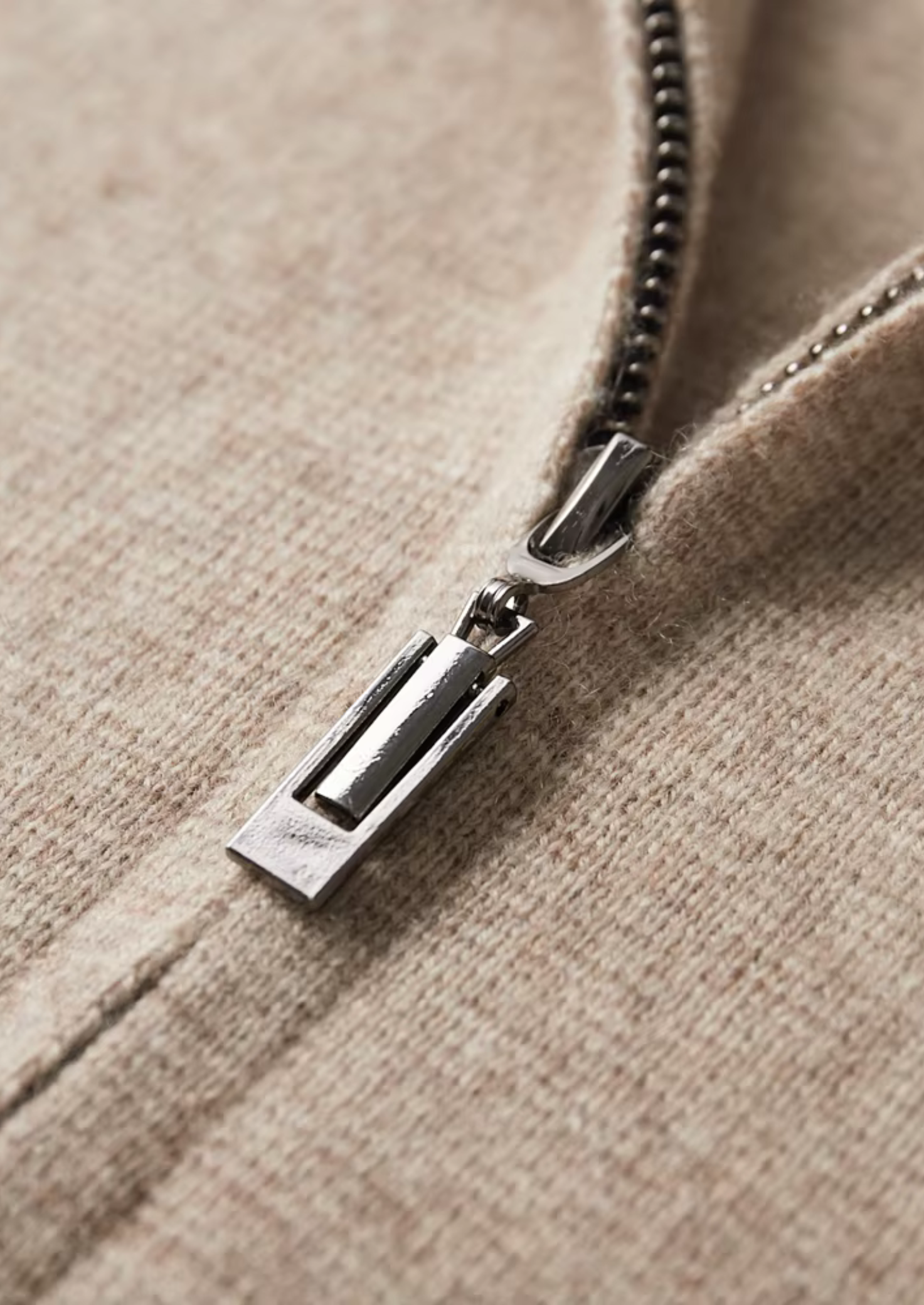 PURE EXTRA-FINE MERINO WOOL ZIP POLO CARDIGAN CLOUDWOOL®