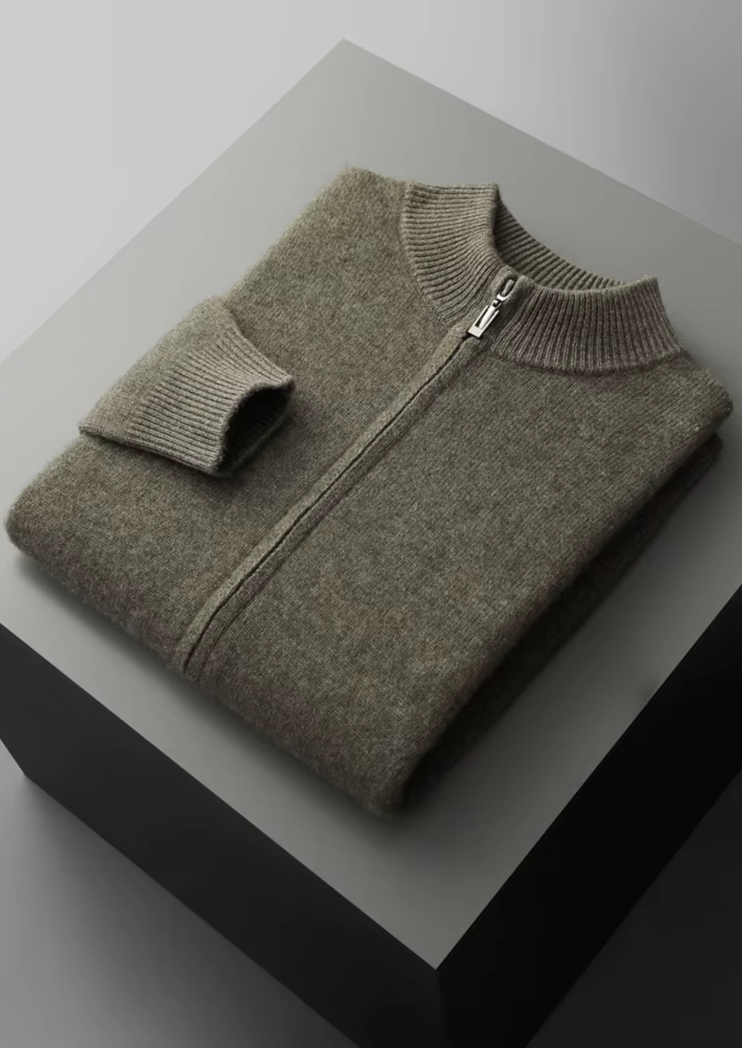 PURE EXTRA-FINE MERINO WOOL ZIPPER CARDIGAN CLOUDWOOL®