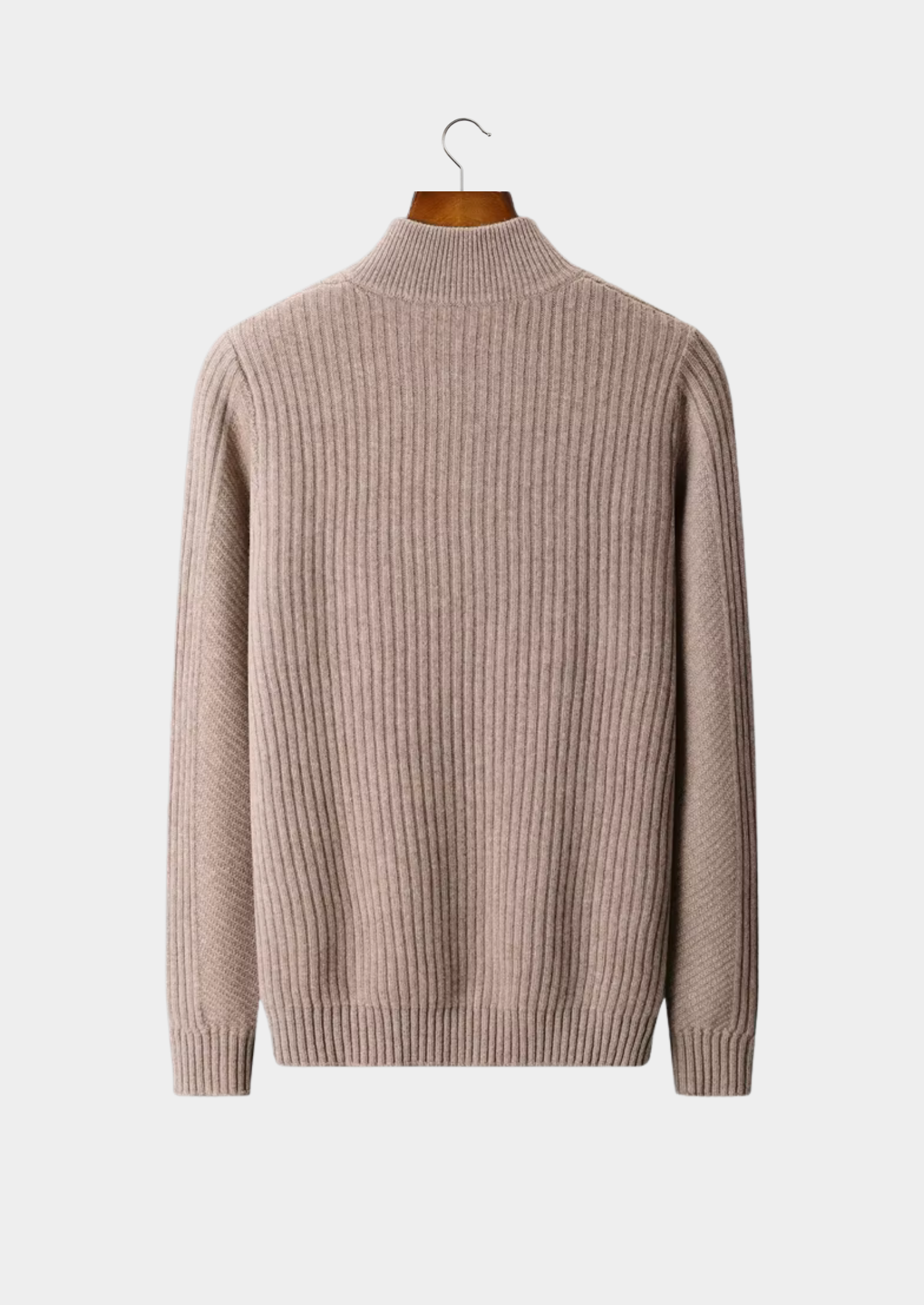 PURE EXTRA-FINE MERINO WOOL RIBBED HENLEY SWEATER CLOUDWOOL®