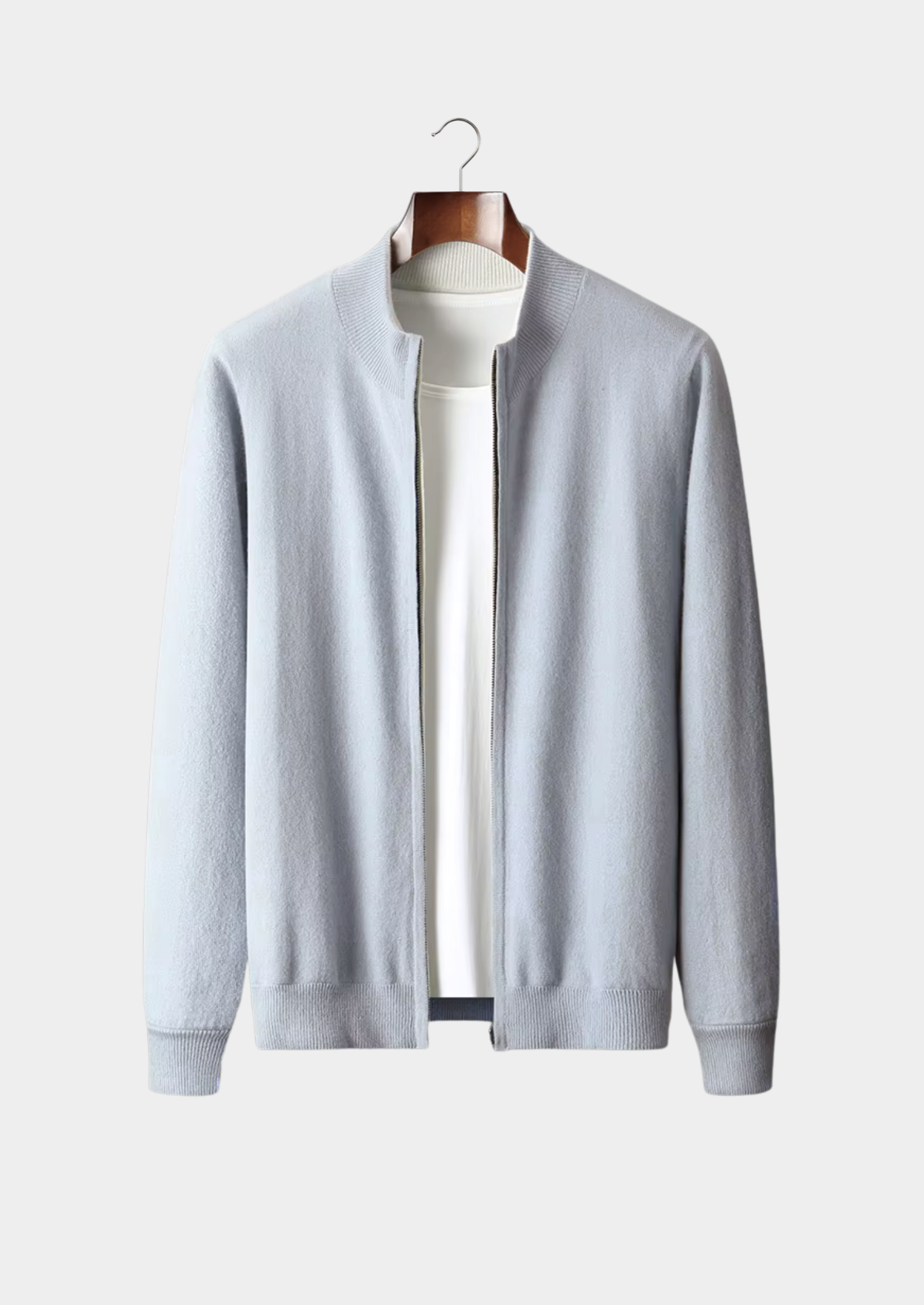 PURE EXTRA-FINE MERINO WOOL ZIP CARDIGAN CLOUDWOOL®