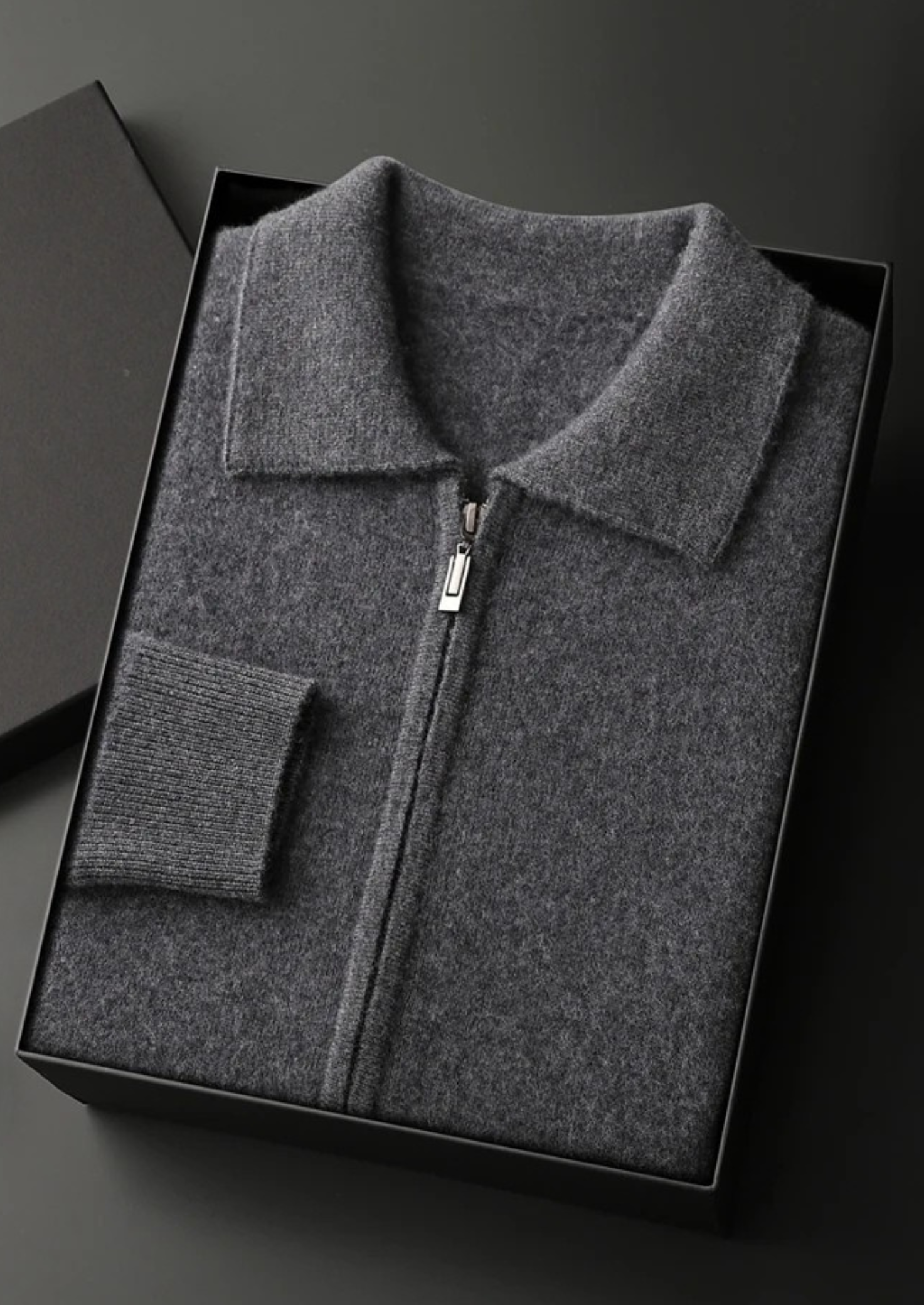 PREMIUM CASHMERE ZIP POLO CARDIGAN EXCLUSIVE RELEASE