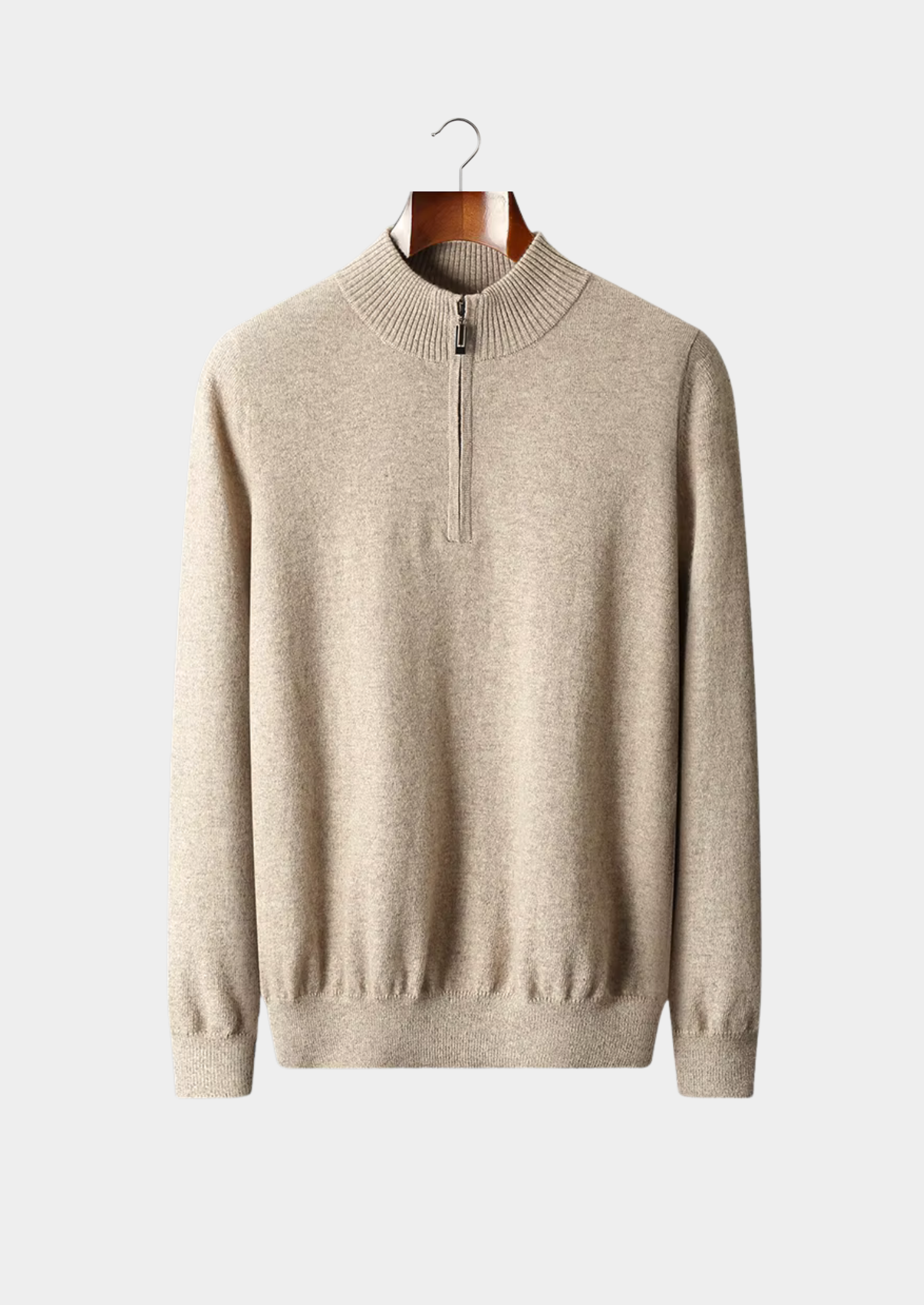 PURE EXTRA-FINE MERINO WOOL HALF ZIP SWEATER CLOUDWOOL®