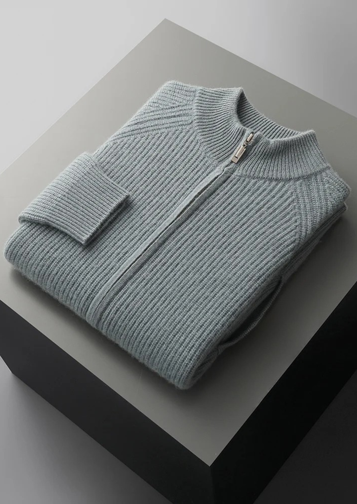 PREMIUM CASHMERE RIBBED CARDIGAN EXCLUSIVE RELEASE