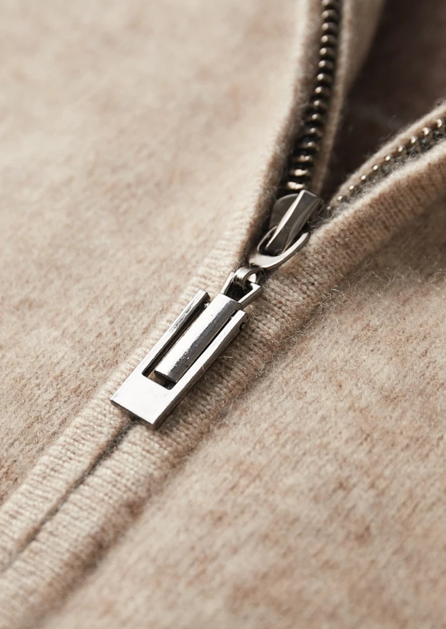 PREMIUM CASHMERE TWO TONE ZIP CARDIGAN EXCLUSIVE RELEASE