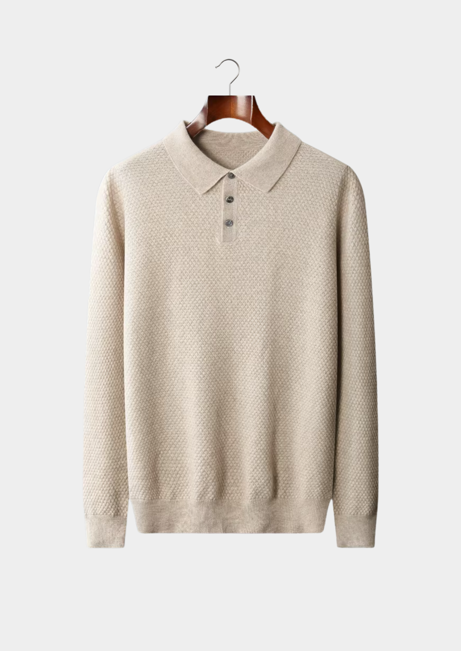 PREMIUM CASHMERE TEXTURED SWEATER POLO EXCLUSIVE RELEASE