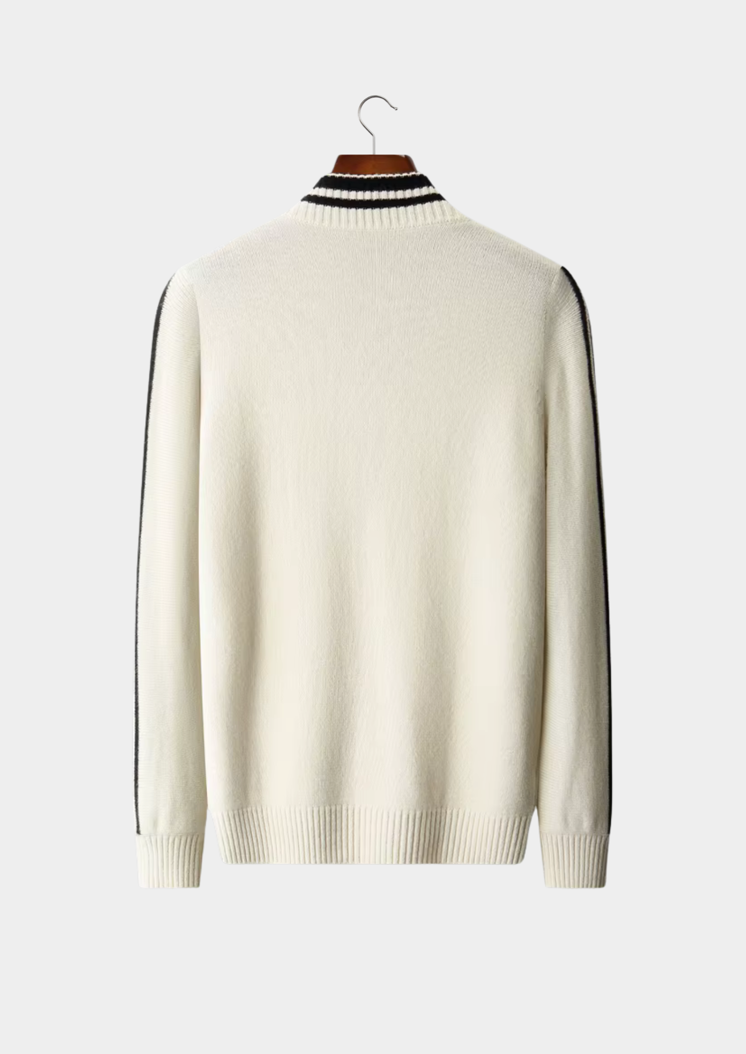 PURE EXTRA-FINE MERINO WOOL TWO TONE ZIP CARDIGAN CLOUDWOOL®