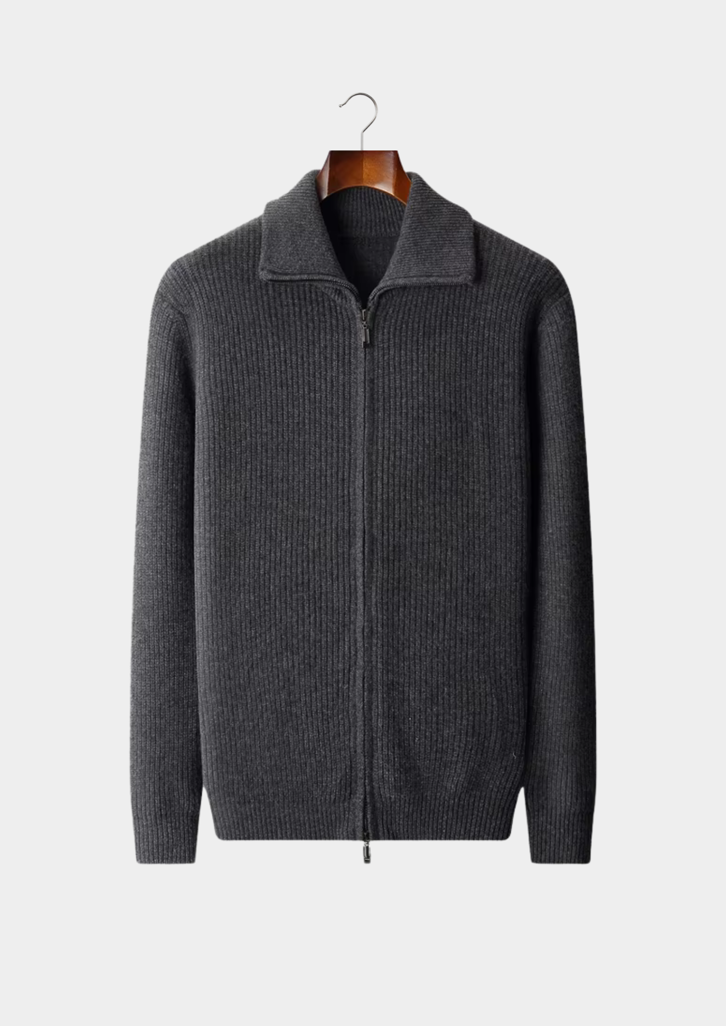 PURE EXTRA-FINE MERINO WOOL FUNNEL NECK DUAL ZIP CARDIGAN CLOUDWOOL®
