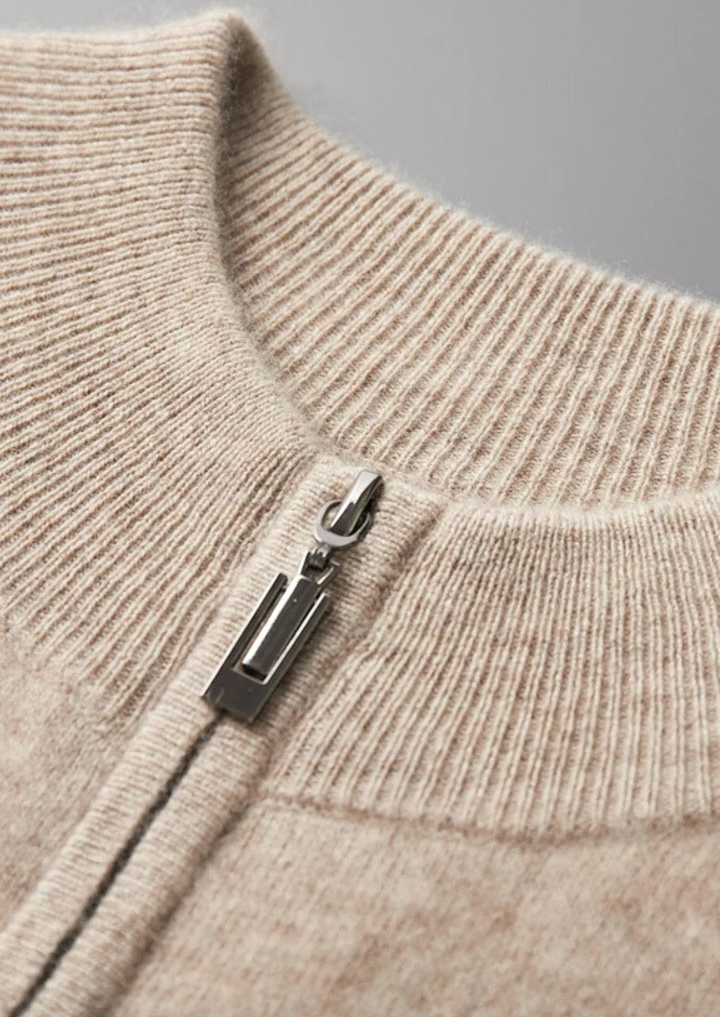 PREMIUM CASHMERE TWO TONE ZIP CARDIGAN EXCLUSIVE RELEASE