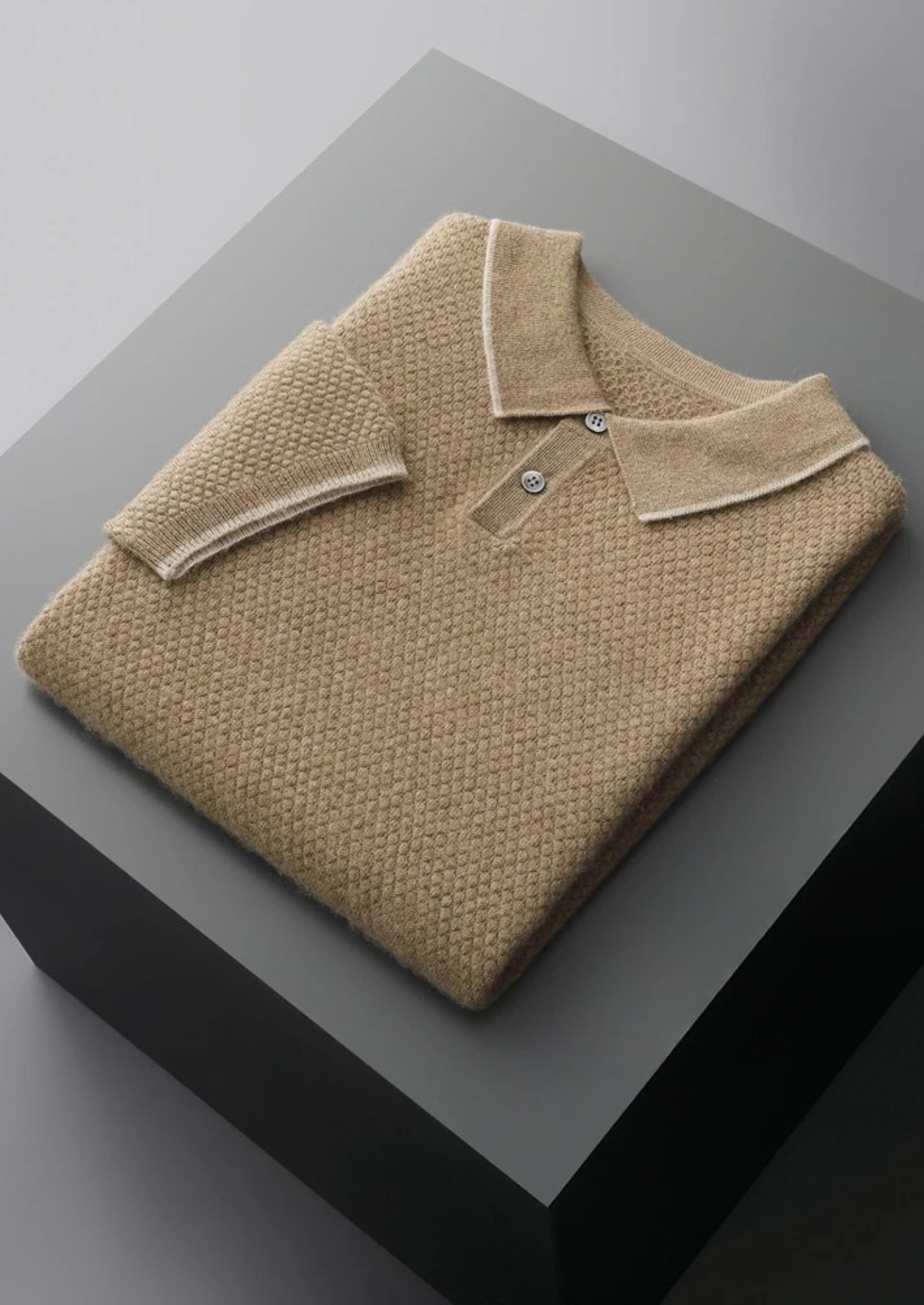 PREMIUM CASHMERE TWO-TONE POLO EXCLUSIVE RELEASE