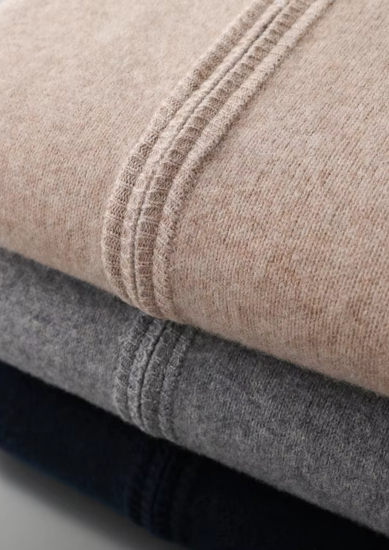 PURE EXTRA-FINE MERINO WOOL TWO-TONE ZIP CARDIGAN CLOUDWOOL®