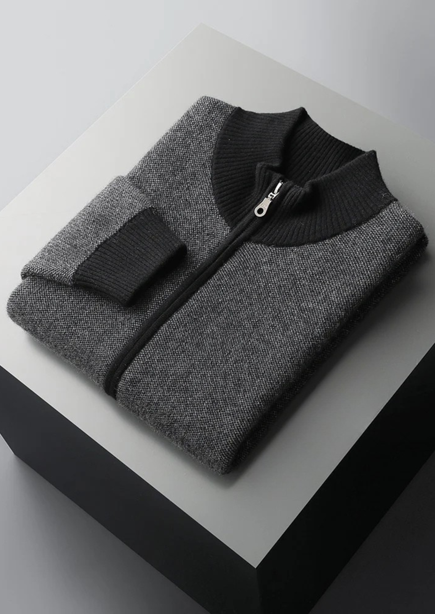PREMIUM CASHMERE JACQUARD ZIP CARDIGAN EXCLUSIVE RELEASE