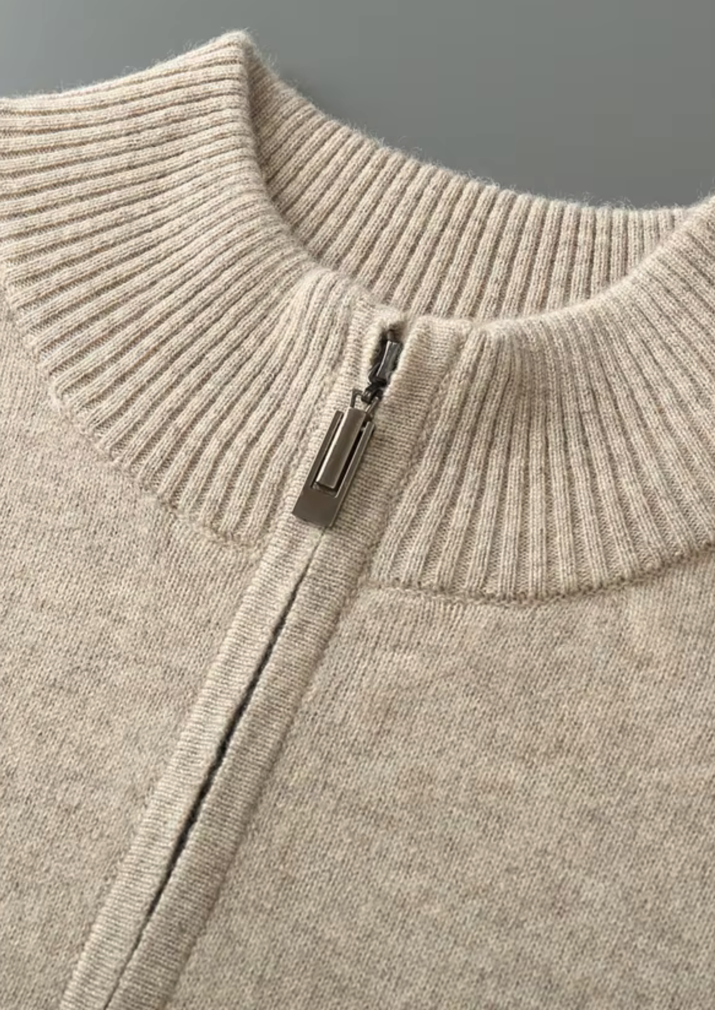 PURE EXTRA-FINE MERINO WOOL HALF ZIP SWEATER CLOUDWOOL®
