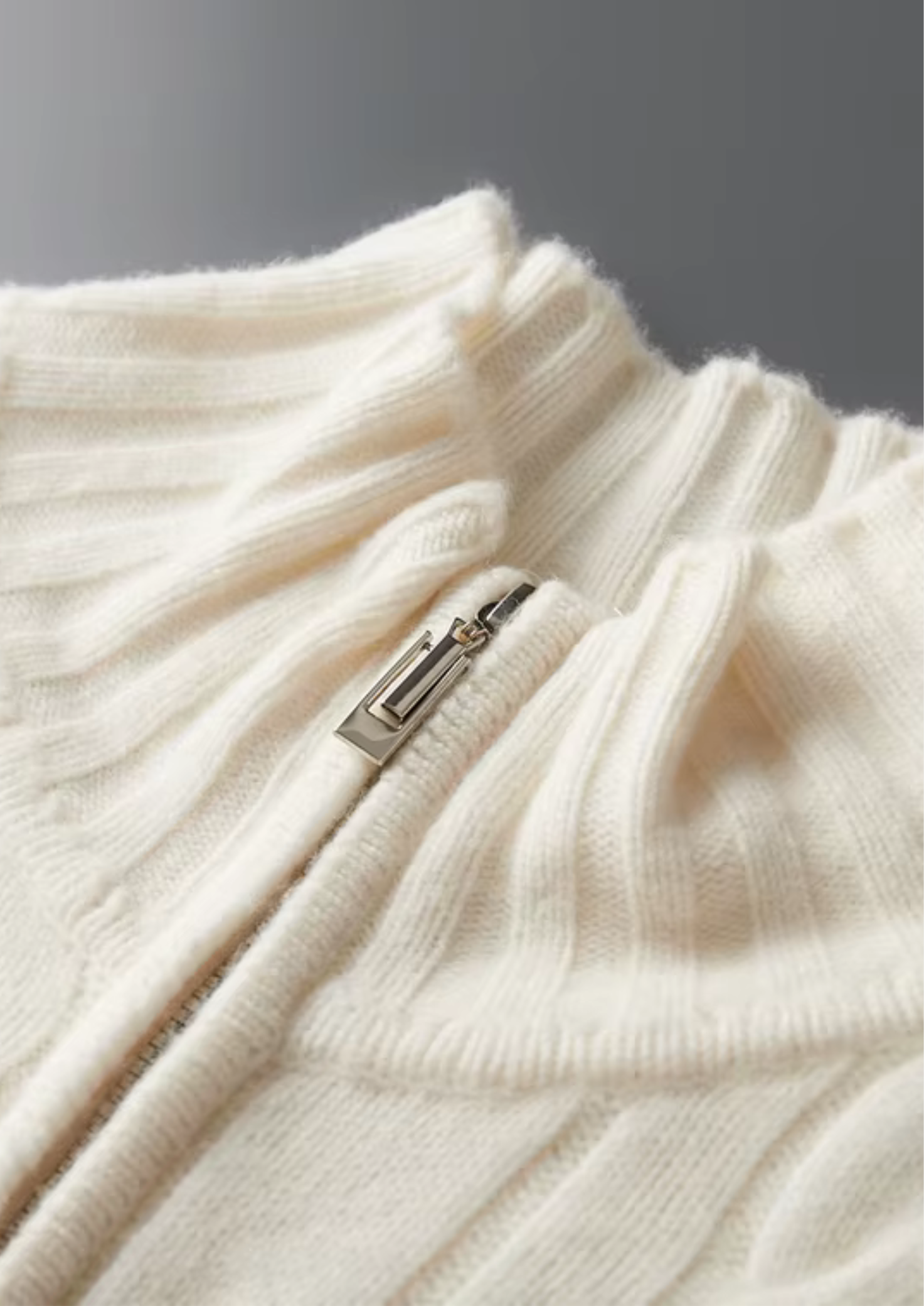 PURE EXTRA-FINE MERINO WOOL DUAL-ZIP CABLE CARDIGAN CLOUDWOOL®