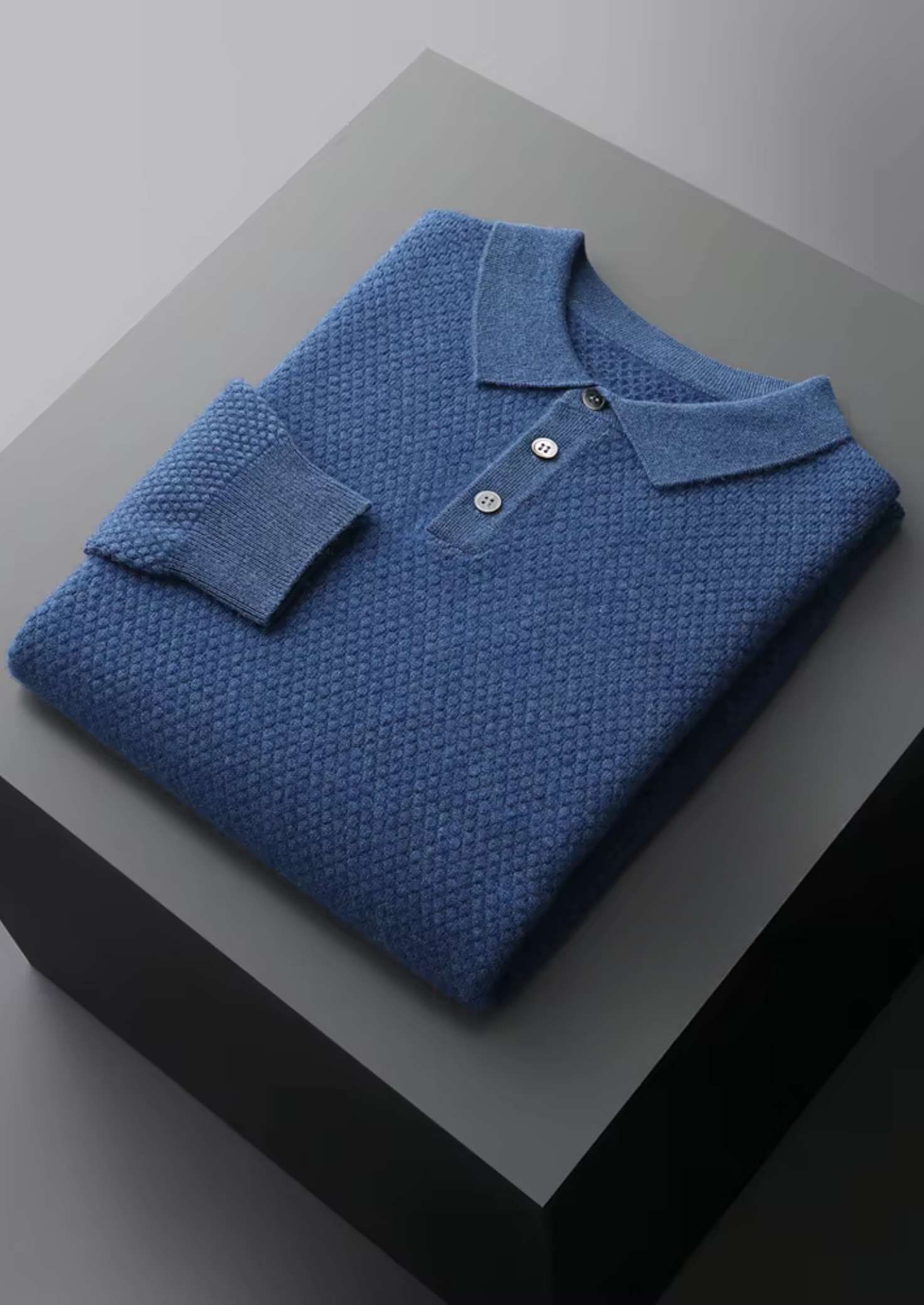 PREMIUM CASHMERE TEXTURED SWEATER POLO EXCLUSIVE RELEASE