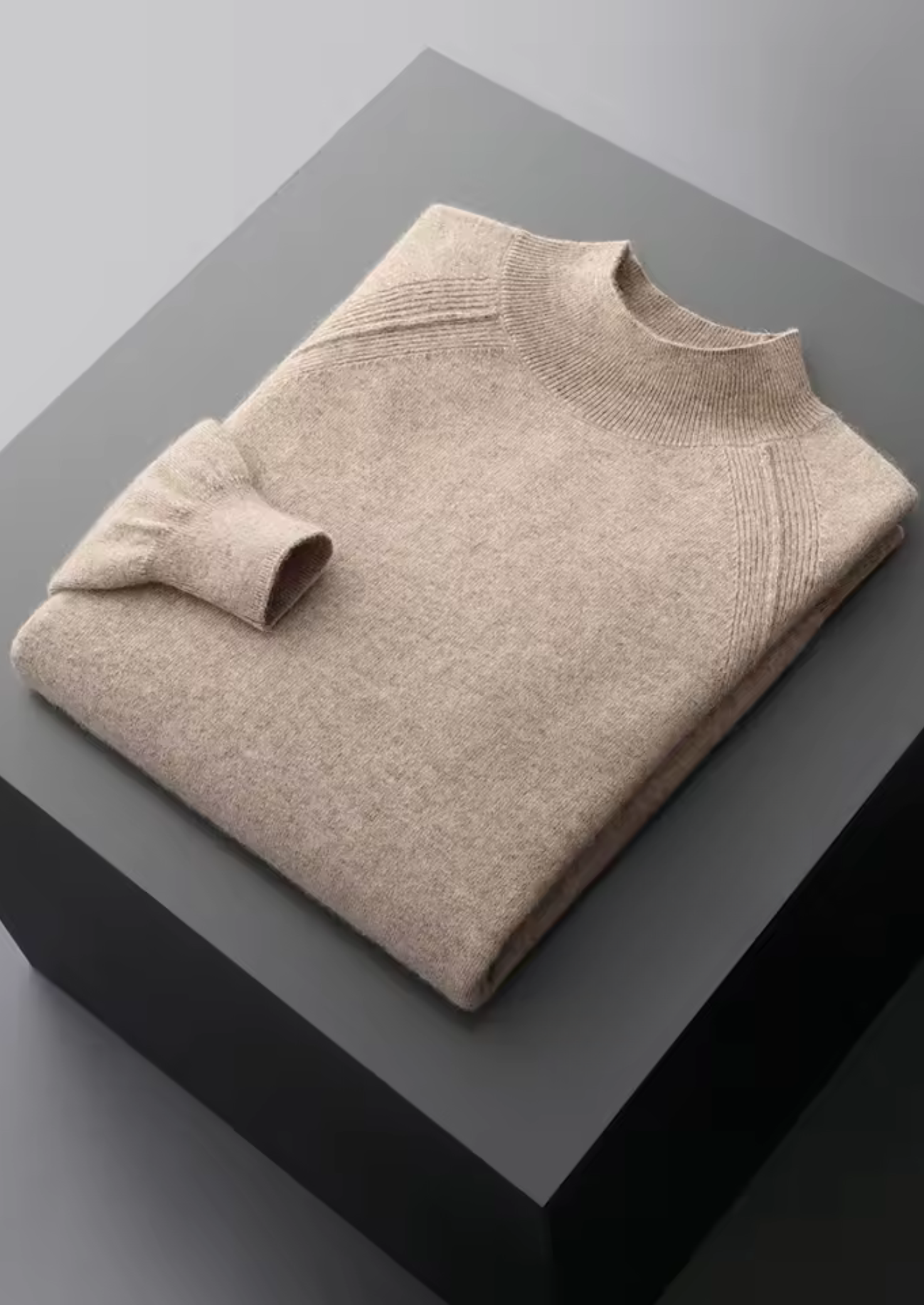 PURE EXTRA-FINE MERINO WOOL RAGLAN MOCKNECK CLOUDWOOL®