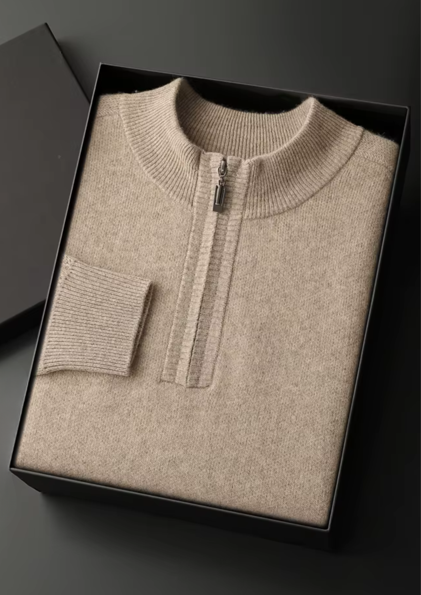 PREMIUM CASHMERE ESSENTIAL HALF-ZIP SWEATER EXCLUSIVE RELEASE