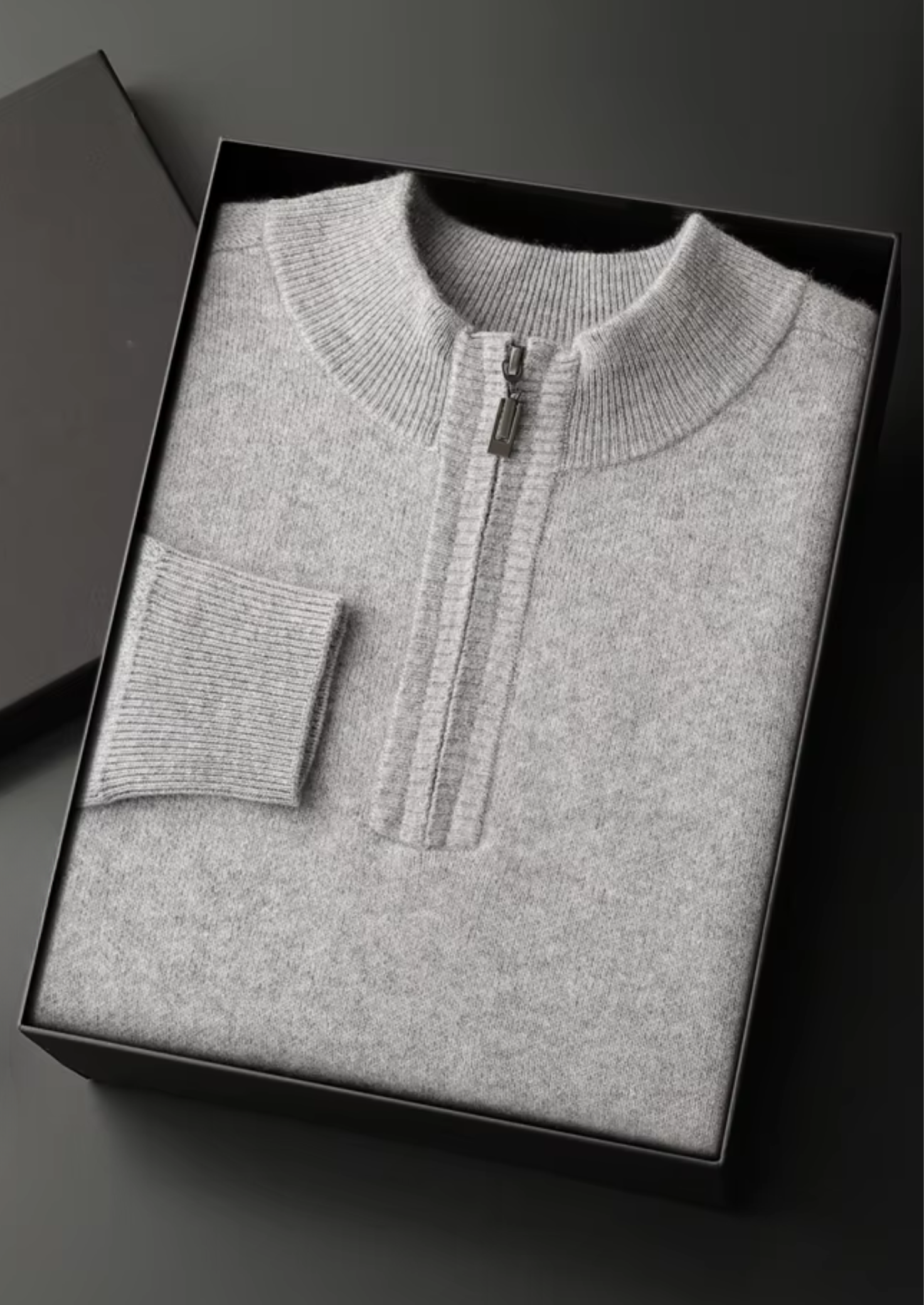 PREMIUM CASHMERE ESSENTIAL HALF-ZIP SWEATER EXCLUSIVE RELEASE