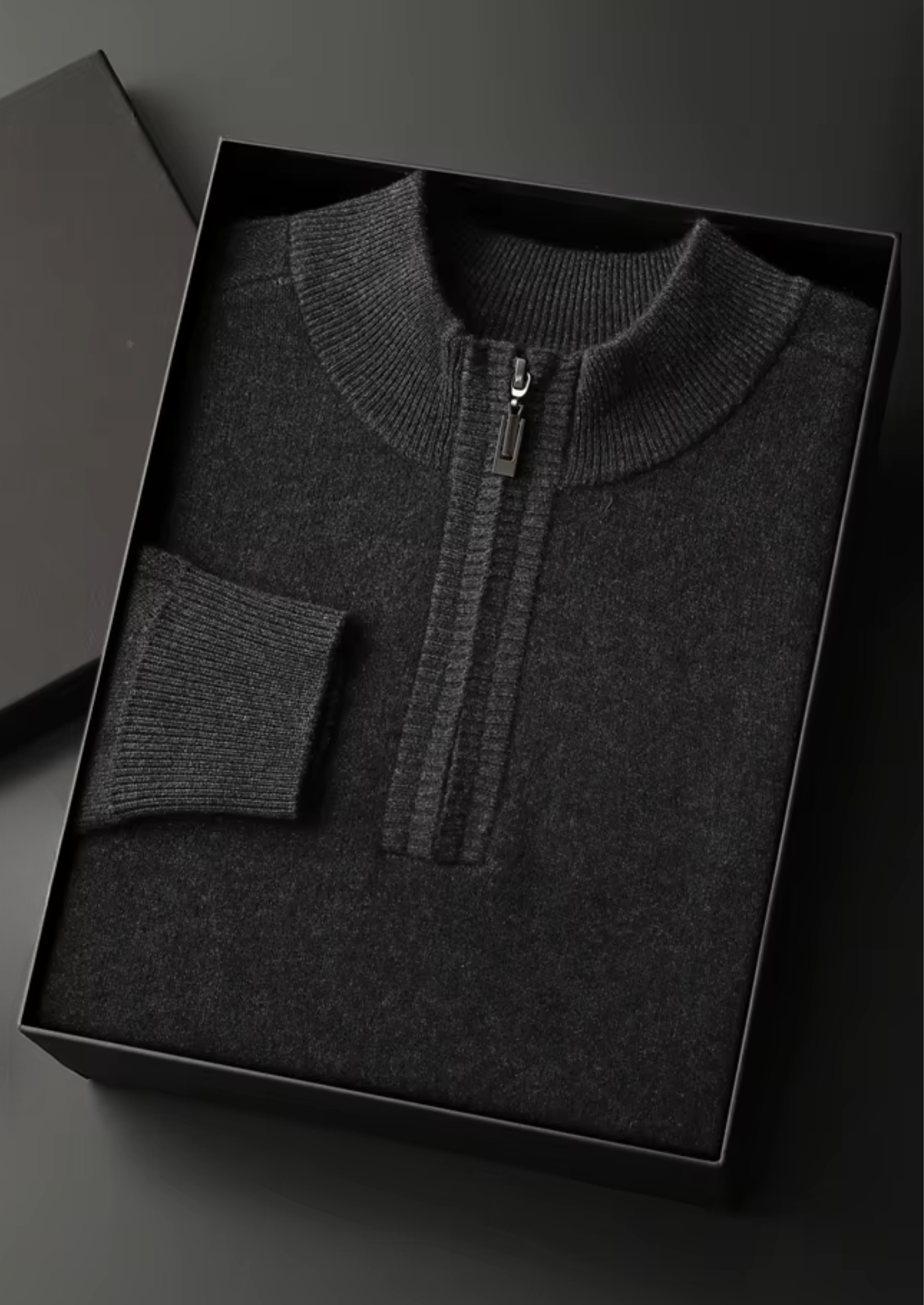 PREMIUM CASHMERE ESSENTIAL HALF-ZIP SWEATER EXCLUSIVE RELEASE