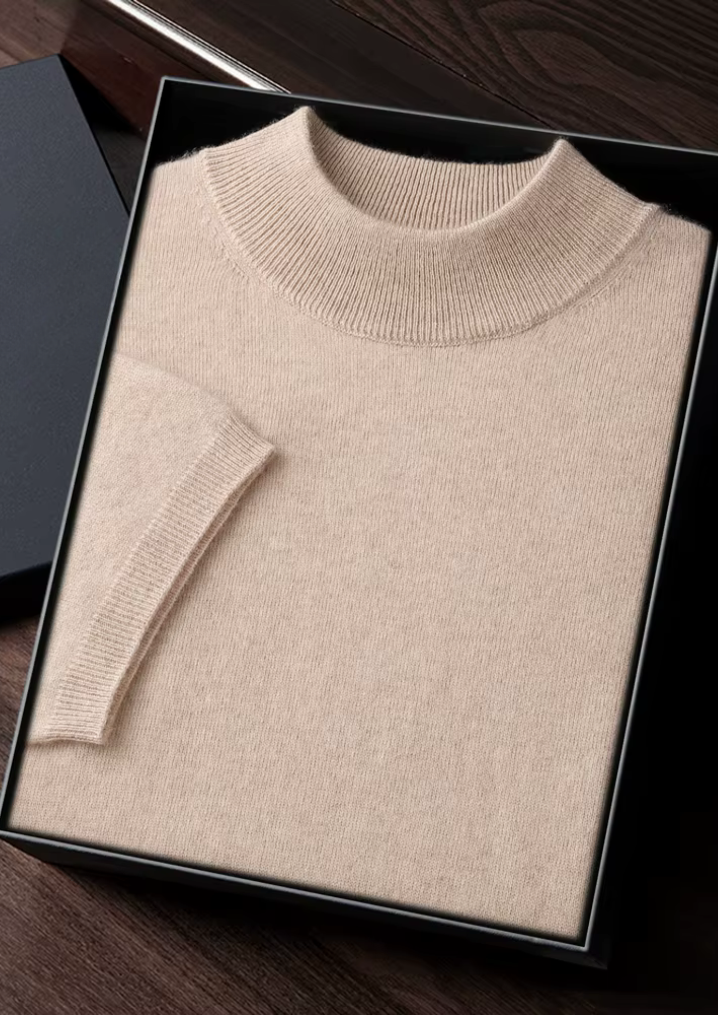 PREMIUM CASHMERE MOCK NECK T-SHIRT EXCLUSIVE RELEASE