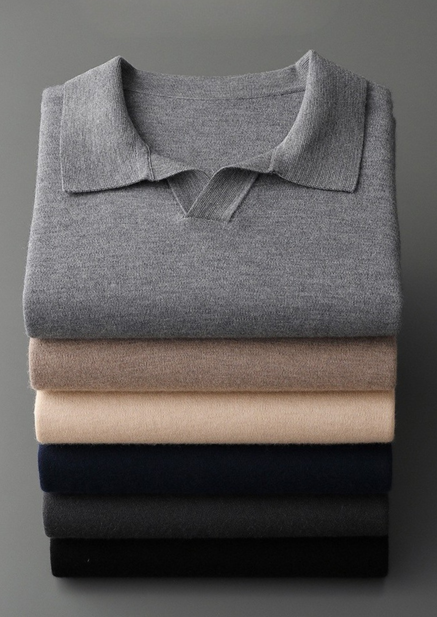 PREMIUM CASHMERE BUTTONLESS SWEATER POLO EXCLUSIVE RELEASE