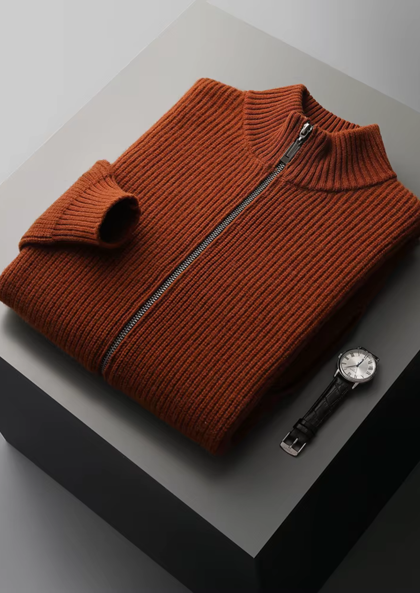 PURE EXTRA-FINE MERINO WOOL RIBBED CARDIGAN CLOUDWOOL®