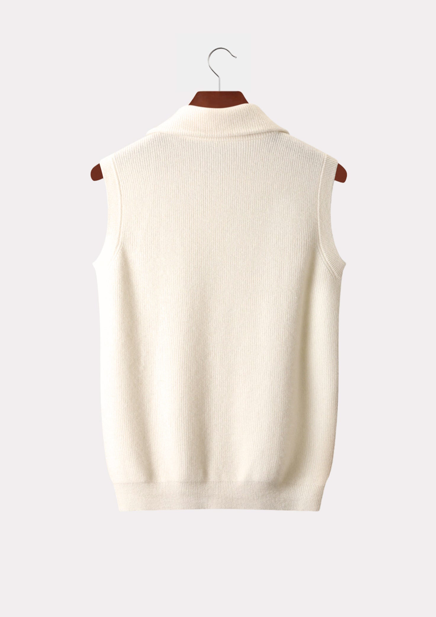 CASHMERE BODYWARMER VEST PURE CASHMERE