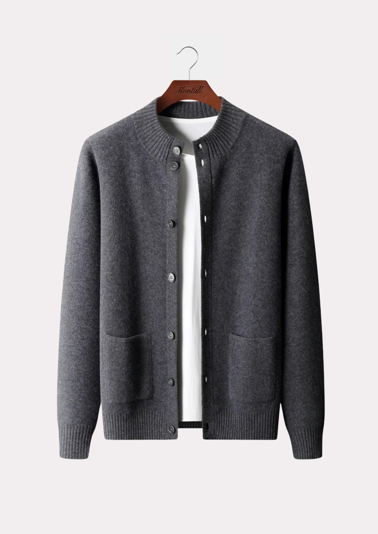 CASHMERE BUTTON KNIT PURE CASHMERE
