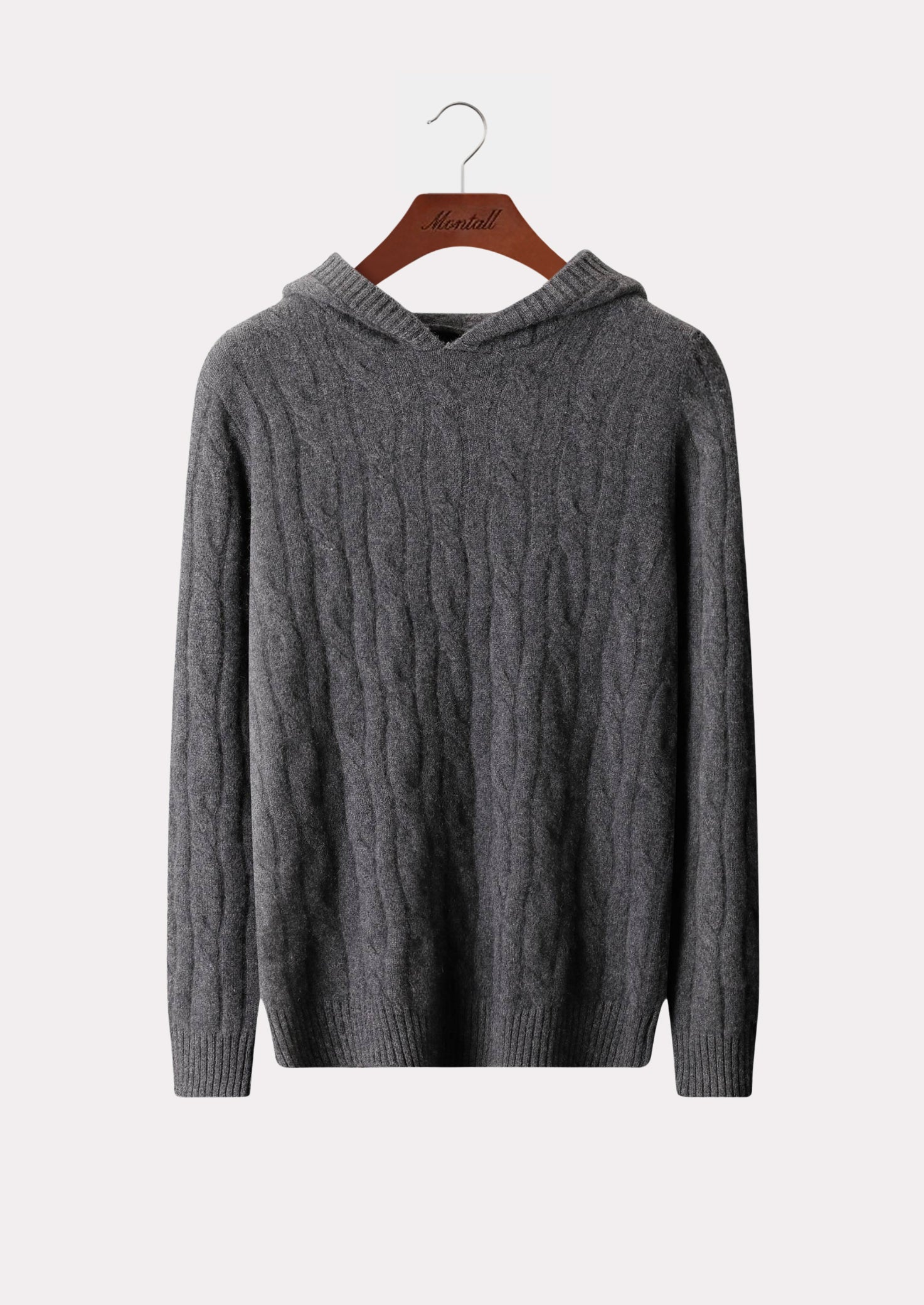 CASHMERE CABLE HOODIE PURE CASHMERE