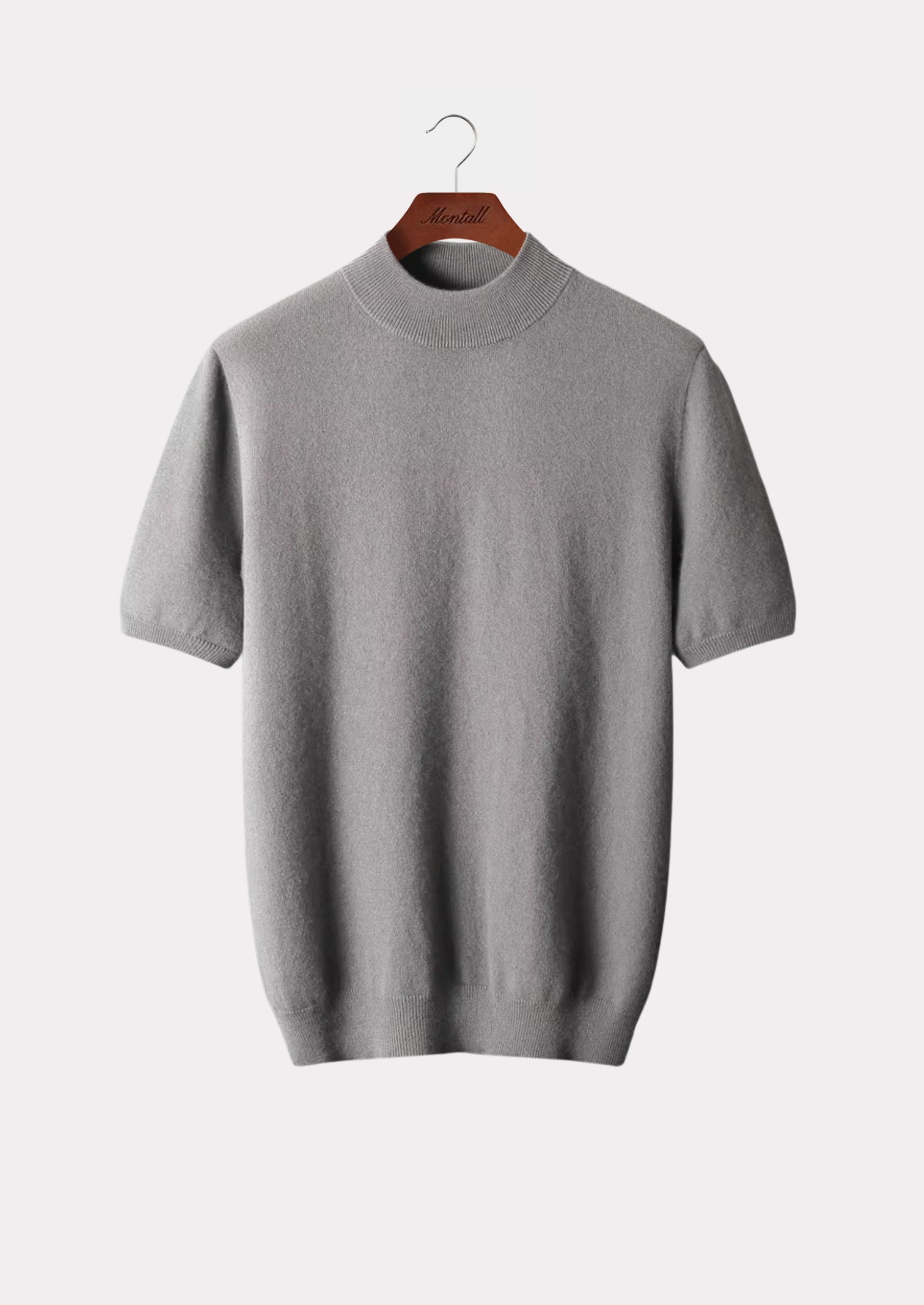 CASHMERE MOCKNECK T-SHIRT PURE CASHMERE