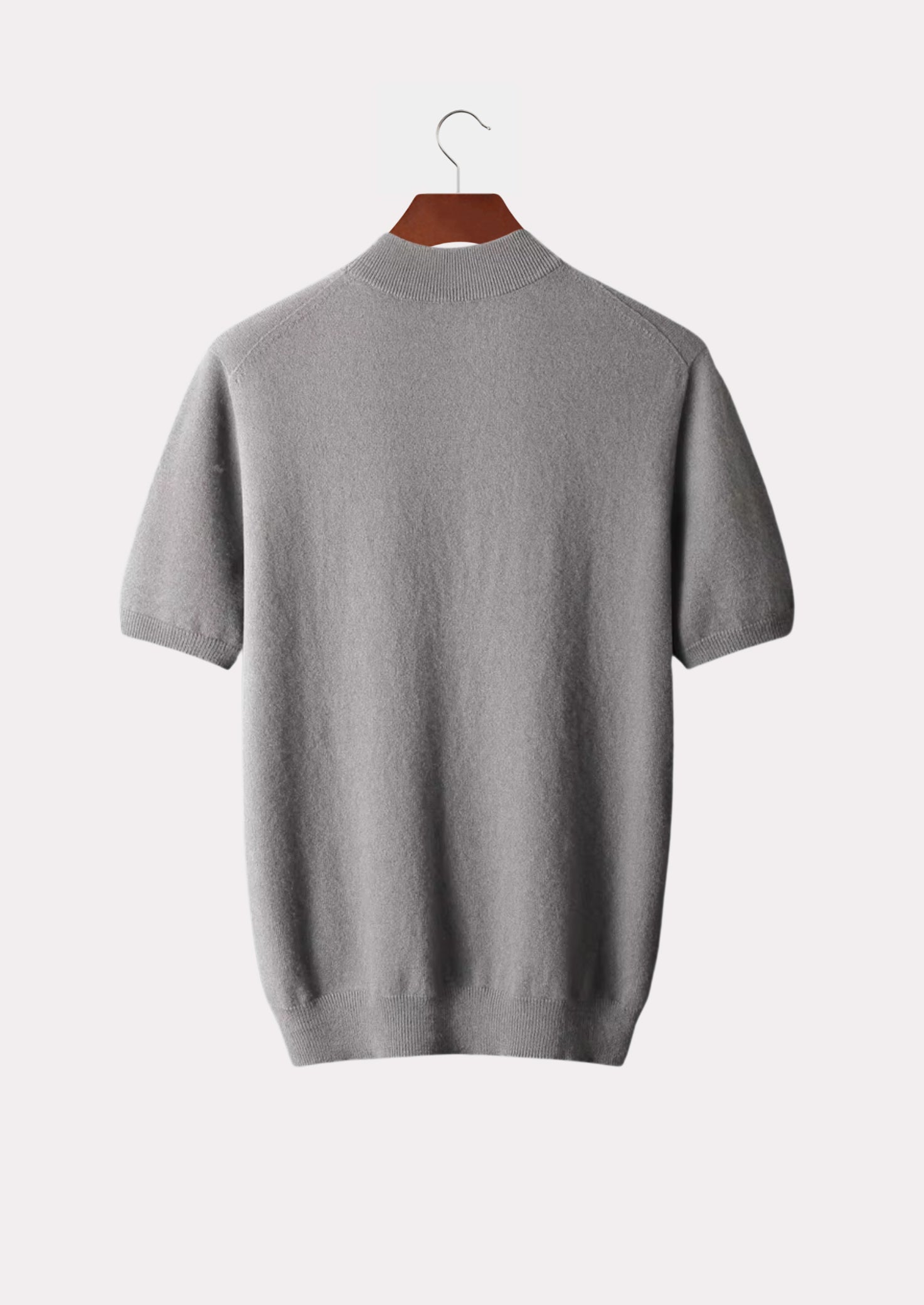 CASHMERE MOCKNECK T-SHIRT PURE CASHMERE