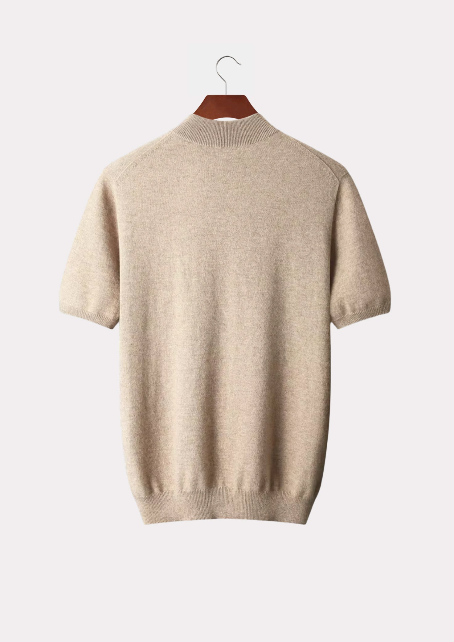 CASHMERE MOCKNECK T-SHIRT PURE CASHMERE
