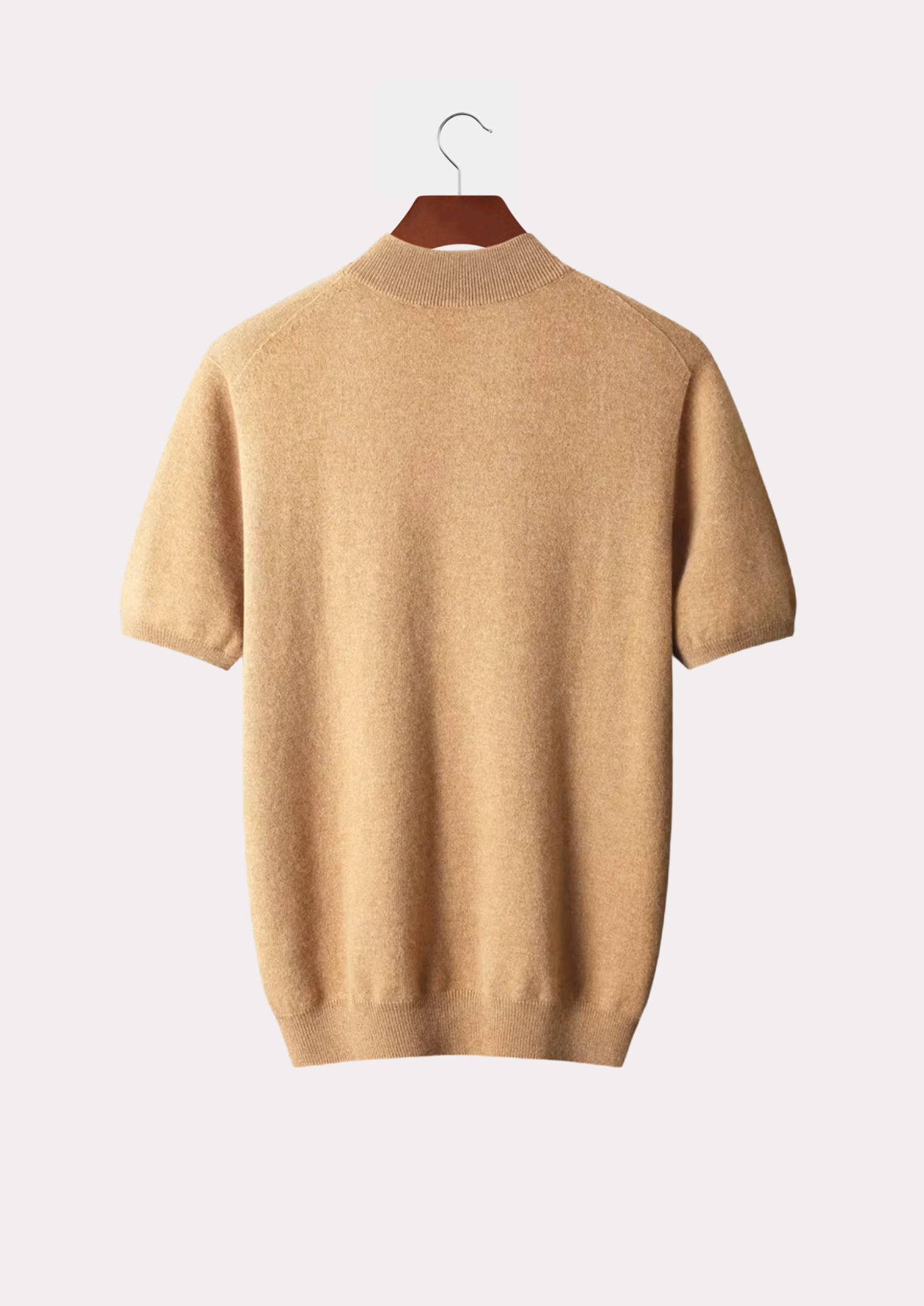 CASHMERE MOCKNECK T-SHIRT PURE CASHMERE