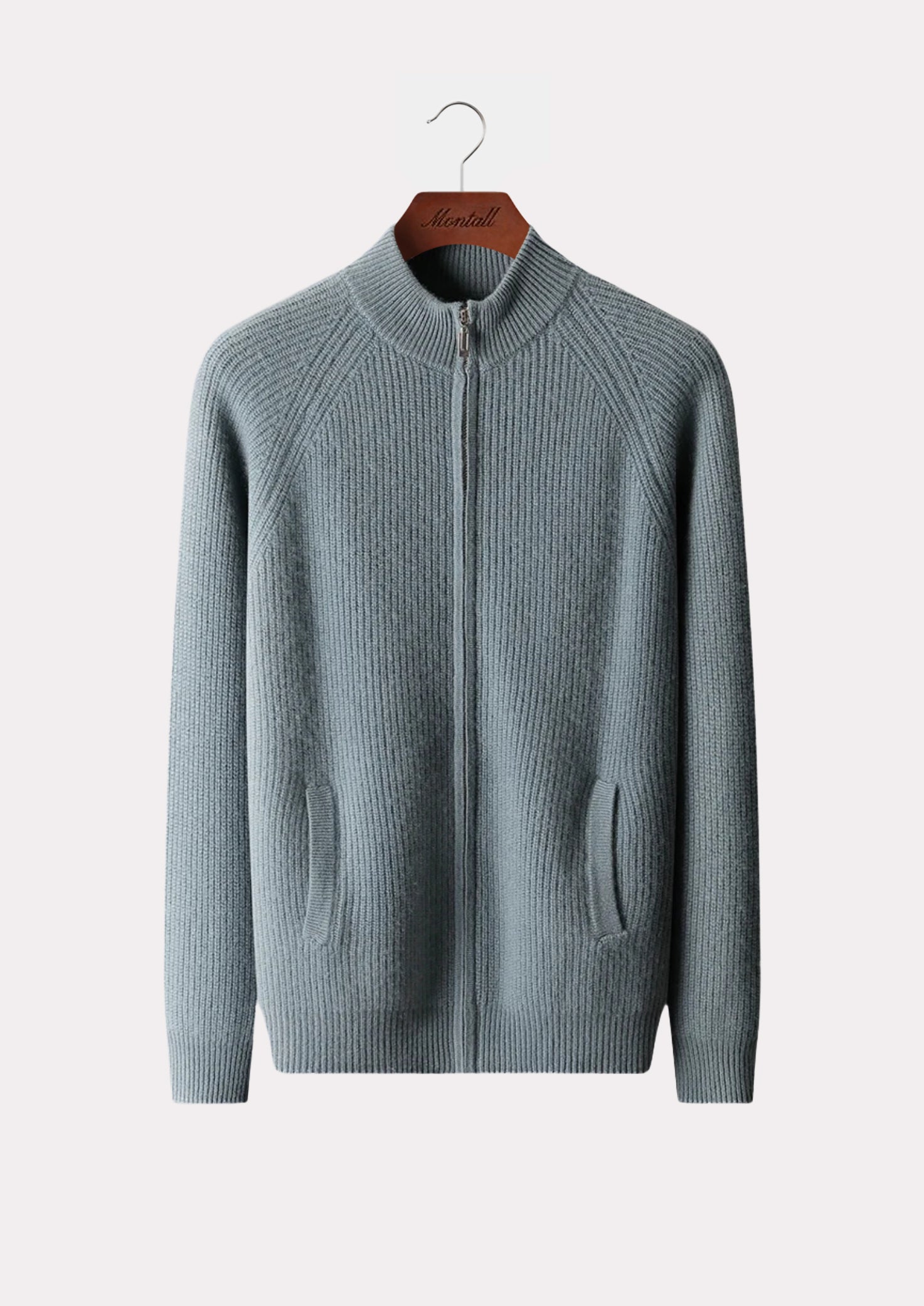 CASHMERE RIB CARDIGAN PURE CASHMERE