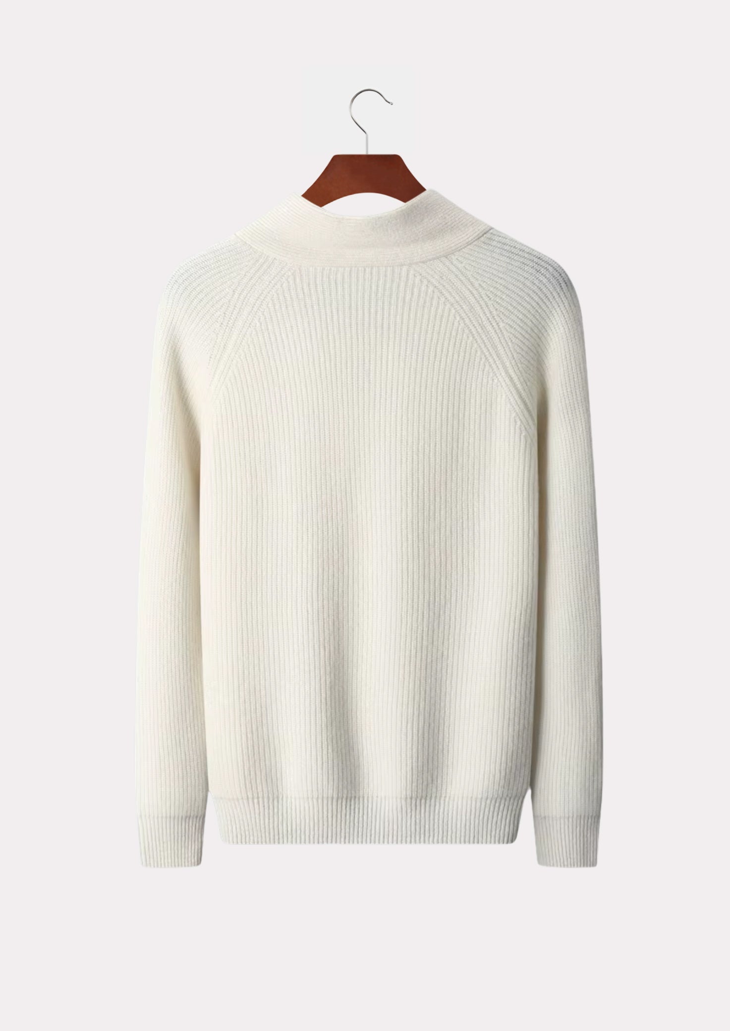 CASHMERE RIB V-NECK SWEATER PURE CASHMERE