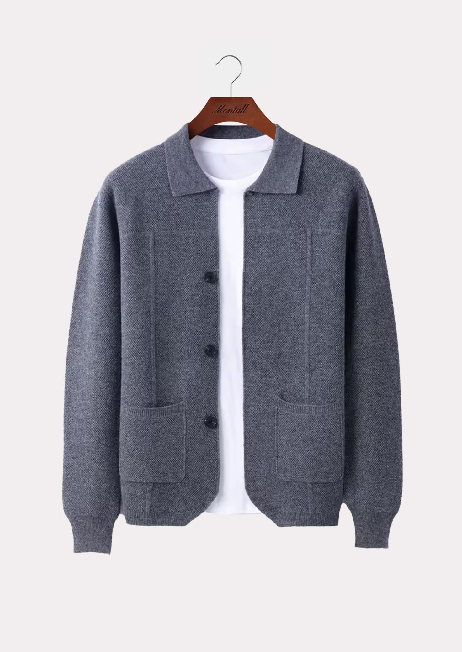 MERINO BUTTON OVERSHIRT PURE MERINO