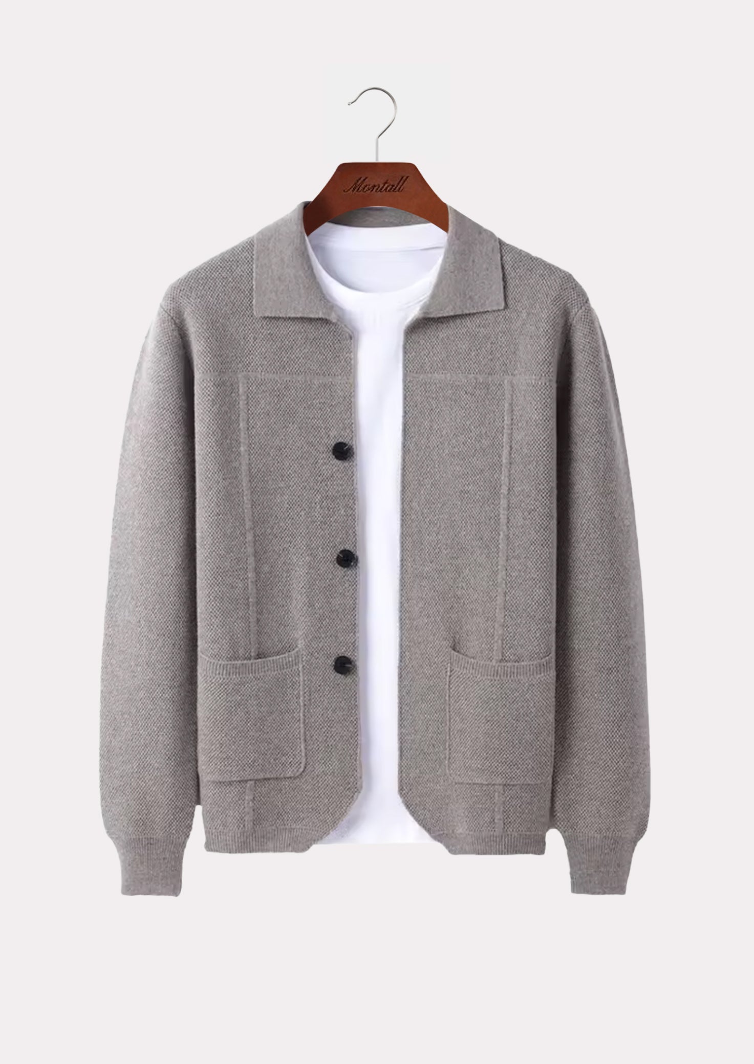 MERINO BUTTON OVERSHIRT PURE MERINO