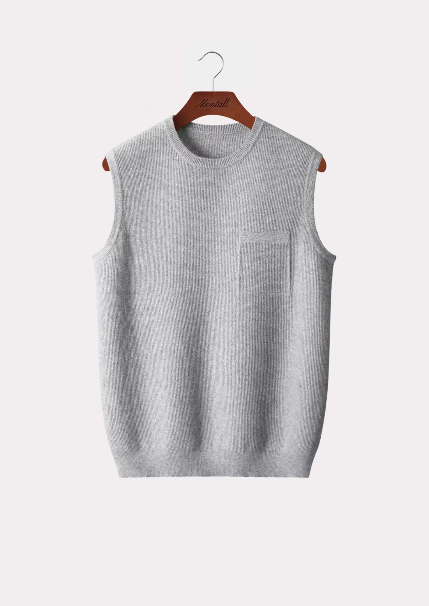 MERINO CREWNECK VEST PURE MERINO