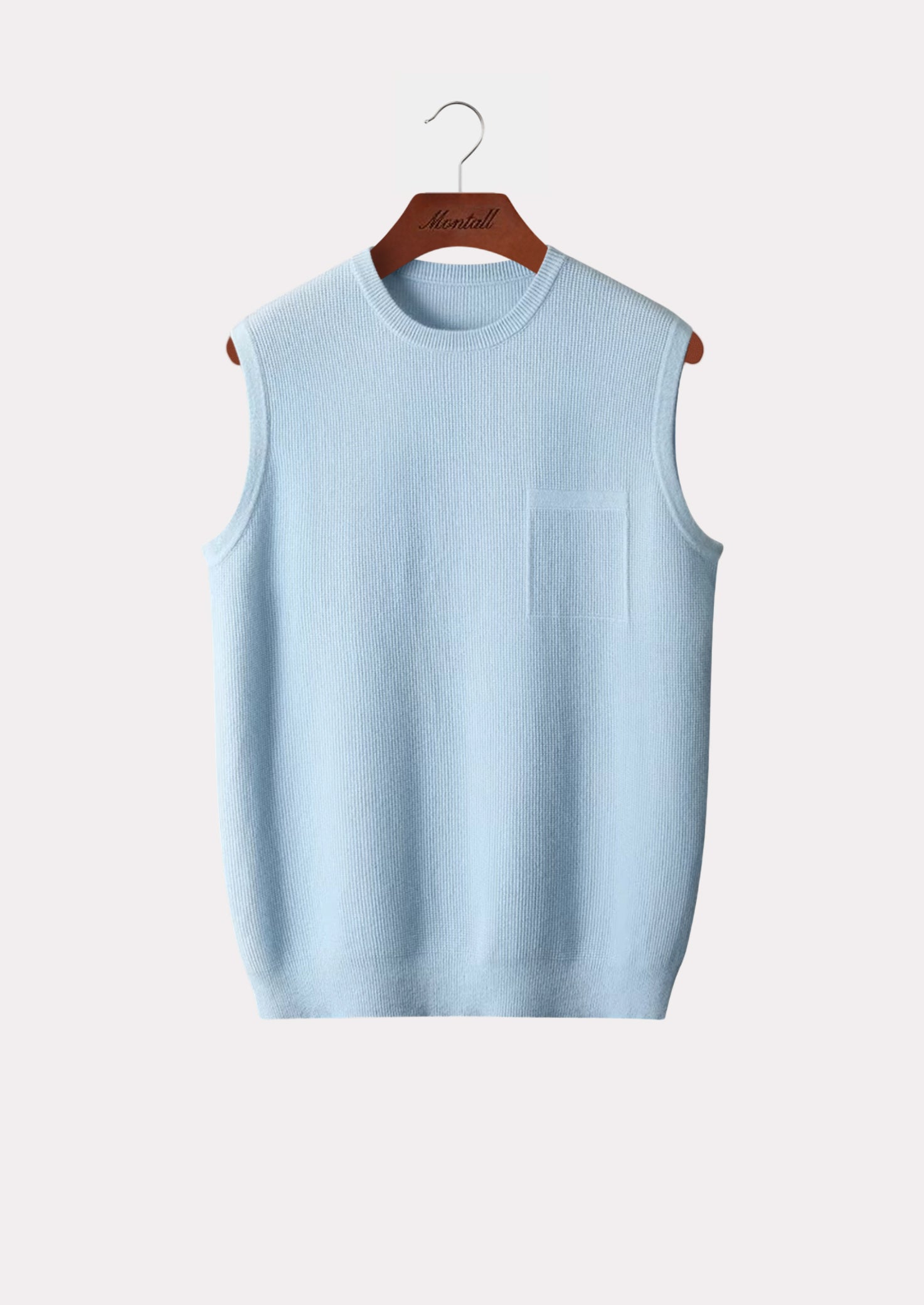 MERINO CREWNECK VEST PURE MERINO