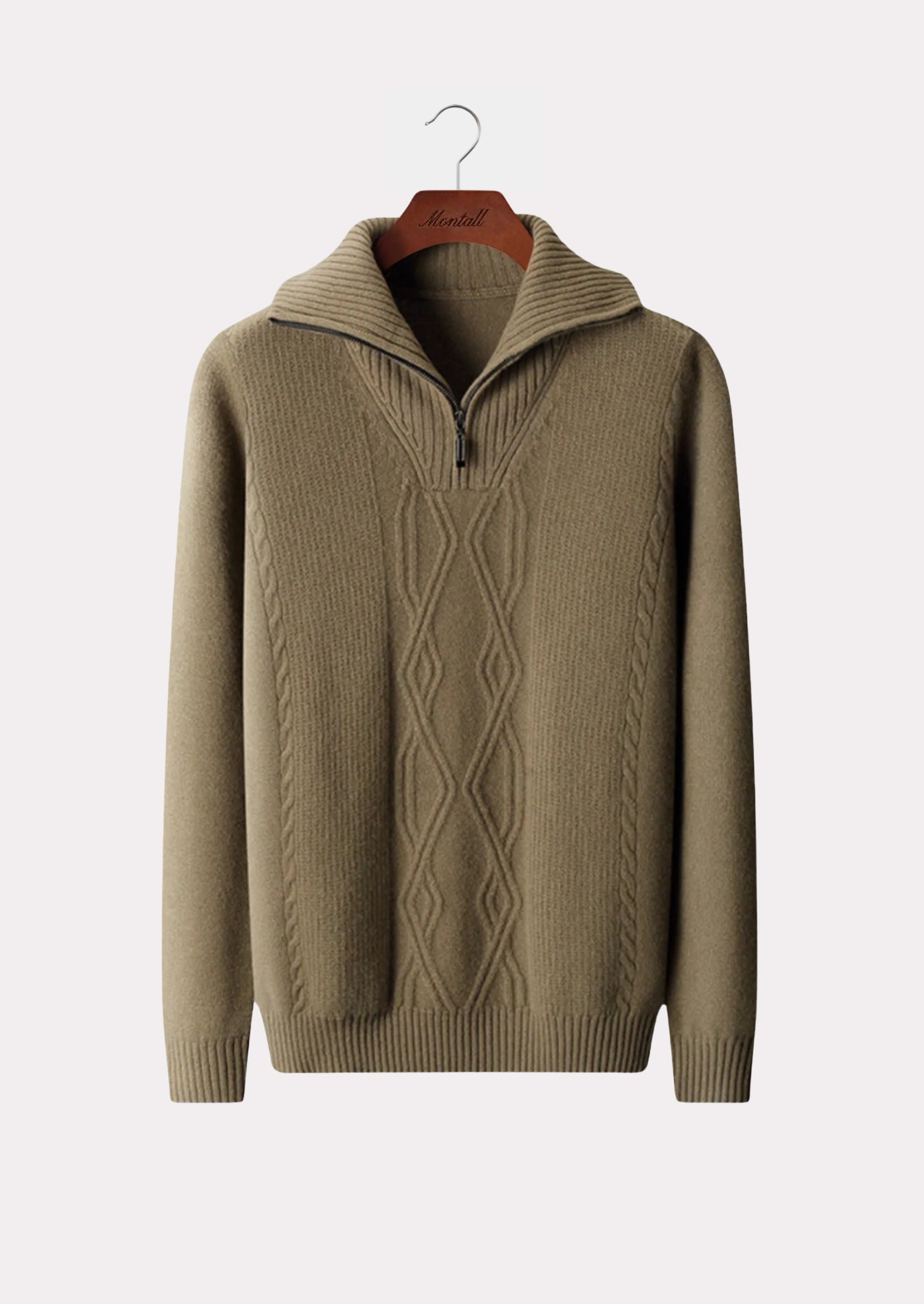 MERINO HALF ZIP SWEATER PURE MERINO