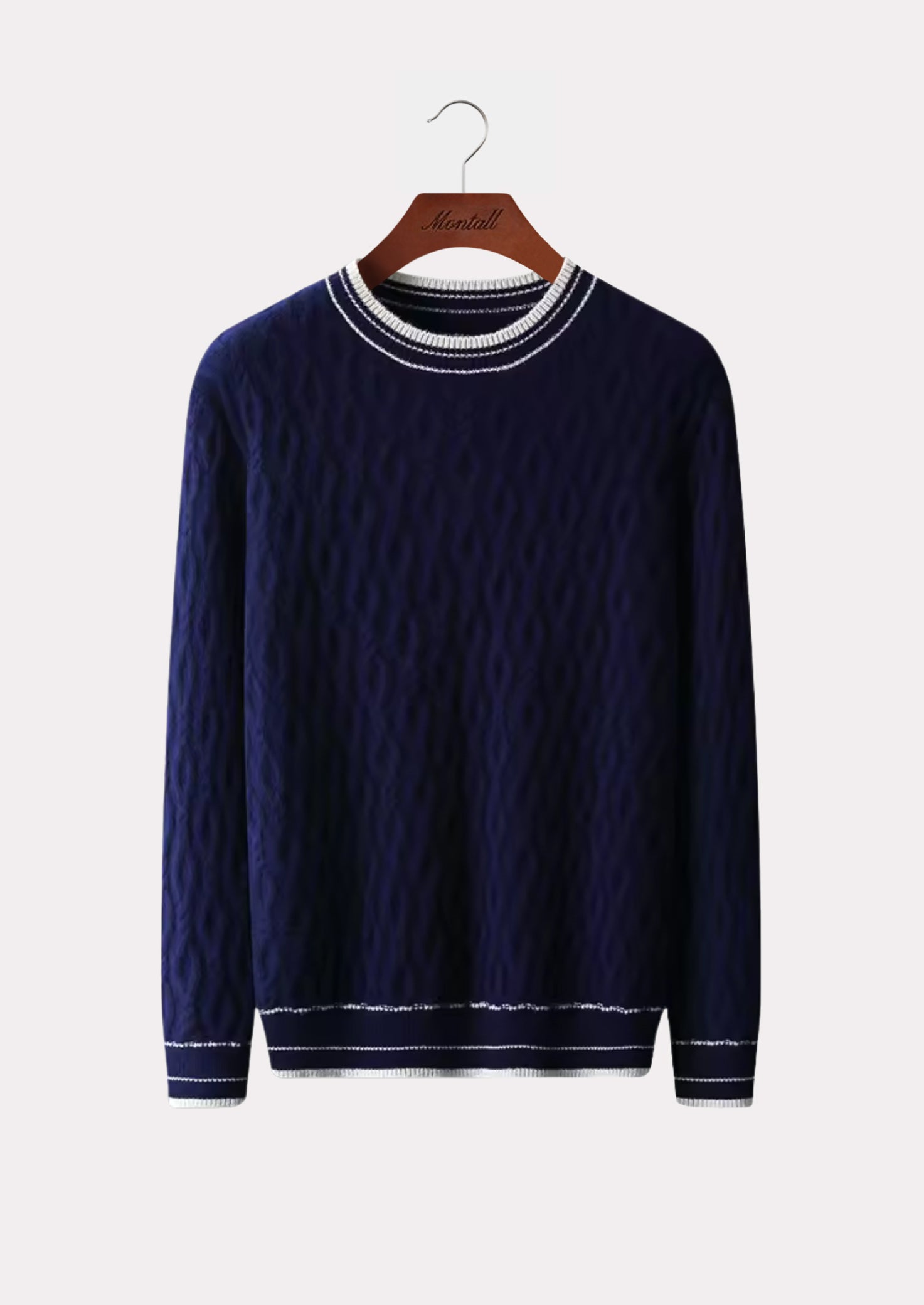 MERINO JACQUARD CREWNECK PURE MERINO
